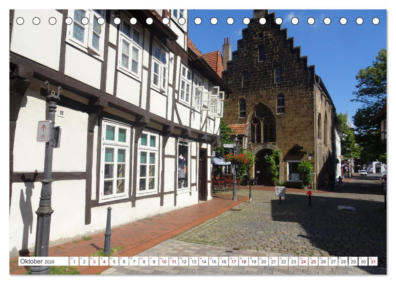 Beispielinhalt (Bild) Minden - Eindrücke aus der historischen Stadt an der Weser (Tischkalender 2026 DIN A5 quer), CALVENDO Monatskalender