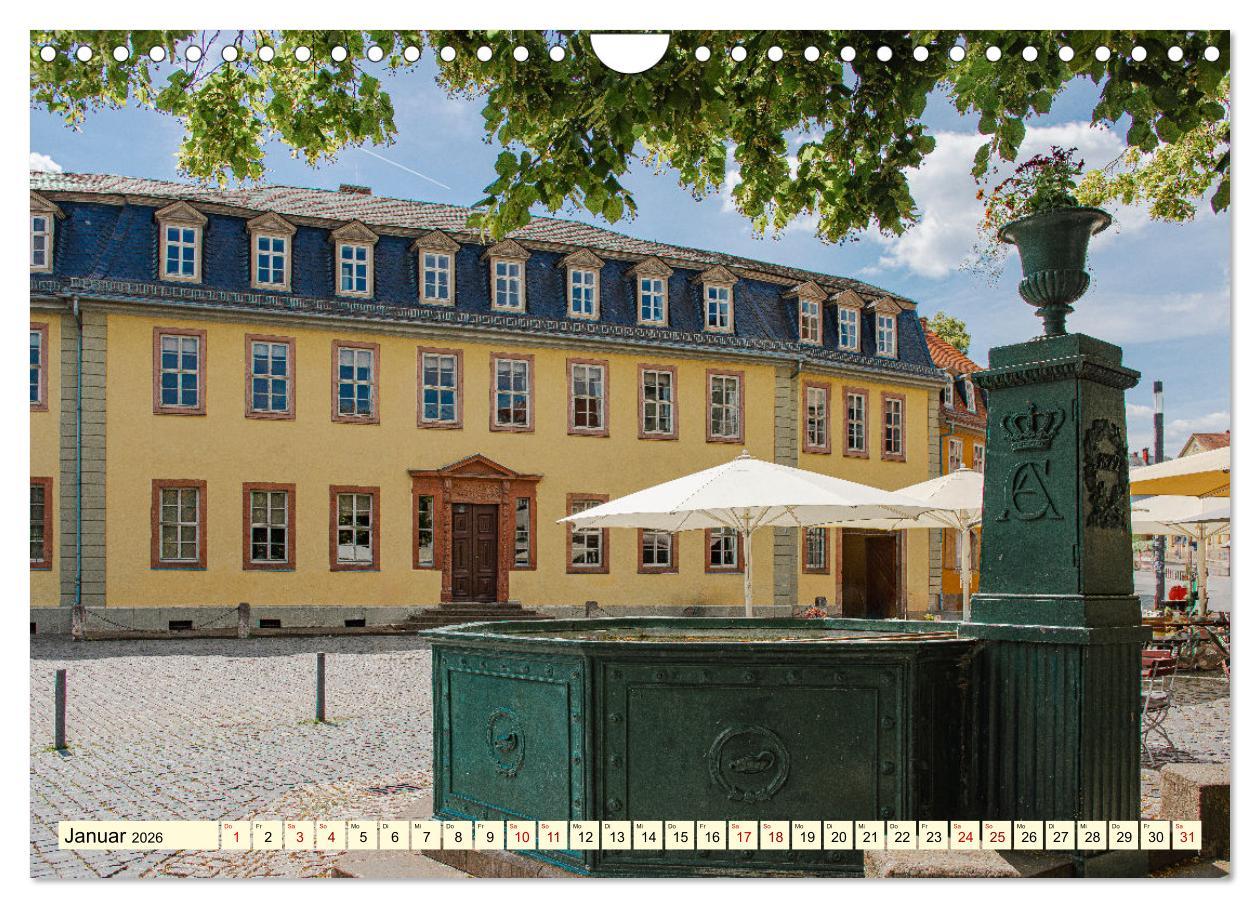 Beispielinhalt (Bild) Weimar - Kulturstadt im Herzen Europas (Wandkalender 2026 DIN A4 quer), CALVENDO Monatskalender