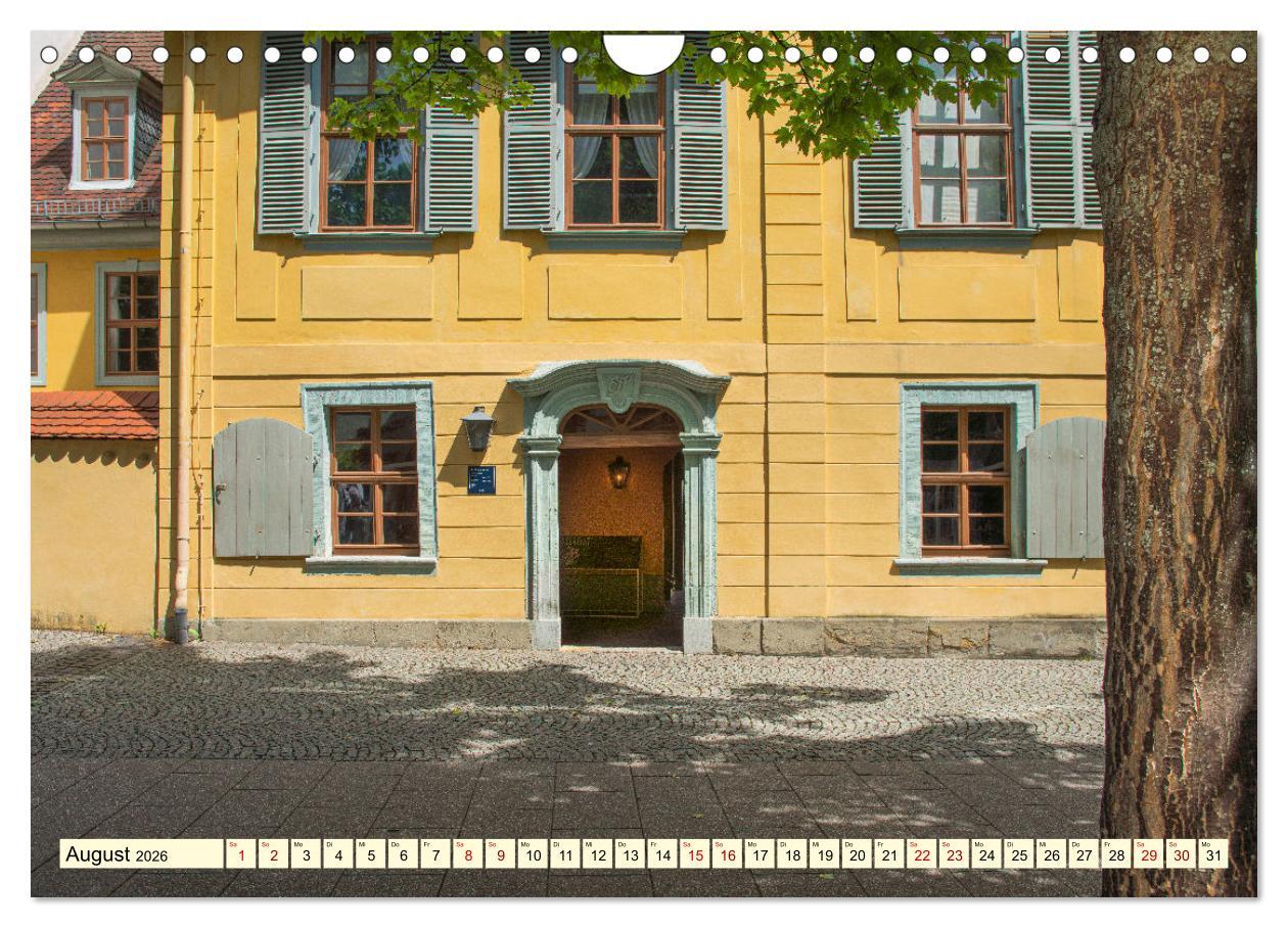 Beispielinhalt (Bild) Weimar - Kulturstadt im Herzen Europas (Wandkalender 2026 DIN A4 quer), CALVENDO Monatskalender