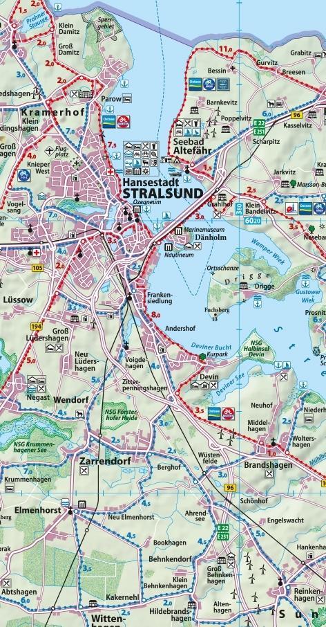 Beispielinhalt (Bild) Reise- und Entdeckerkarte Fischland-Darß-Zingst und Rügen
