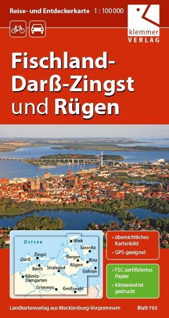 Vorderes Coverbild Reise- und Entdeckerkarte Fischland-Darß-Zingst und Rügen