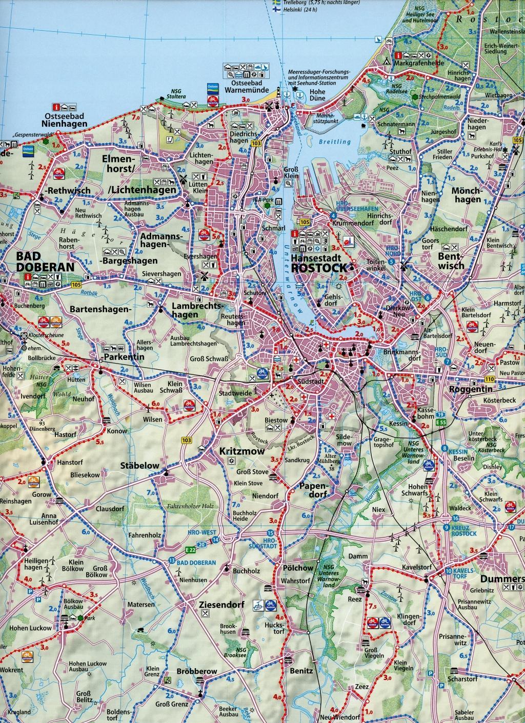 Beispielinhalt (Bild) Reise- und Entdeckerkarte Rostocker Land