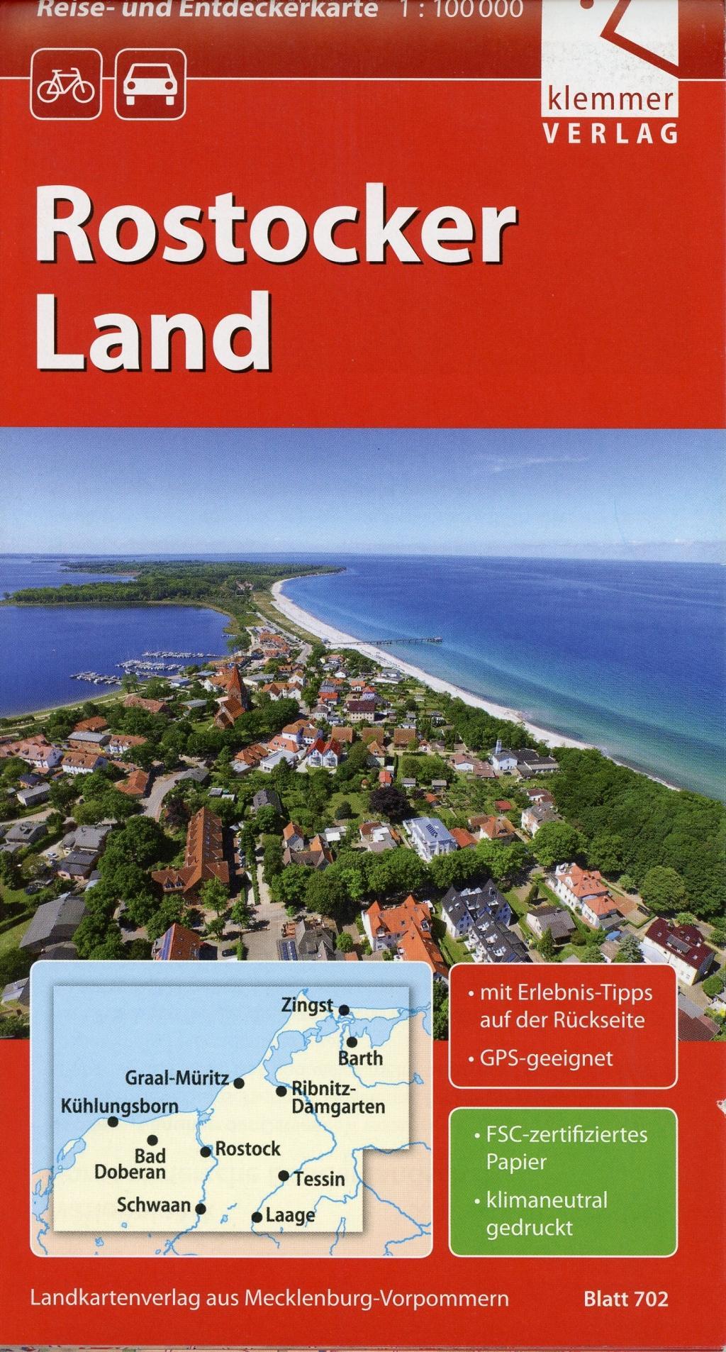 Vorderes Coverbild Reise- und Entdeckerkarte Rostocker Land