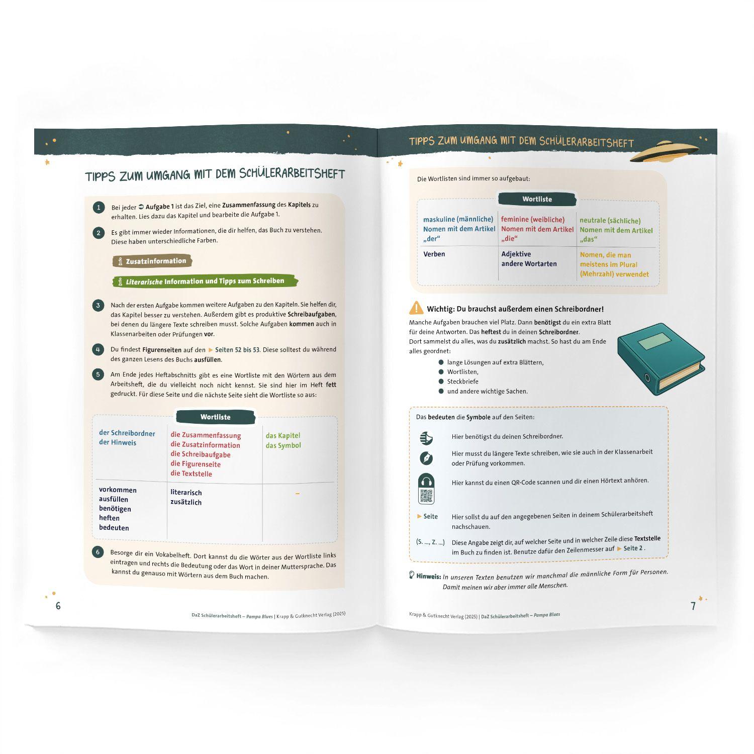 Beispielinhalt (Bild) Pampa Blues - Schülerarbeitsheft für Deutsch als Zweitsprache