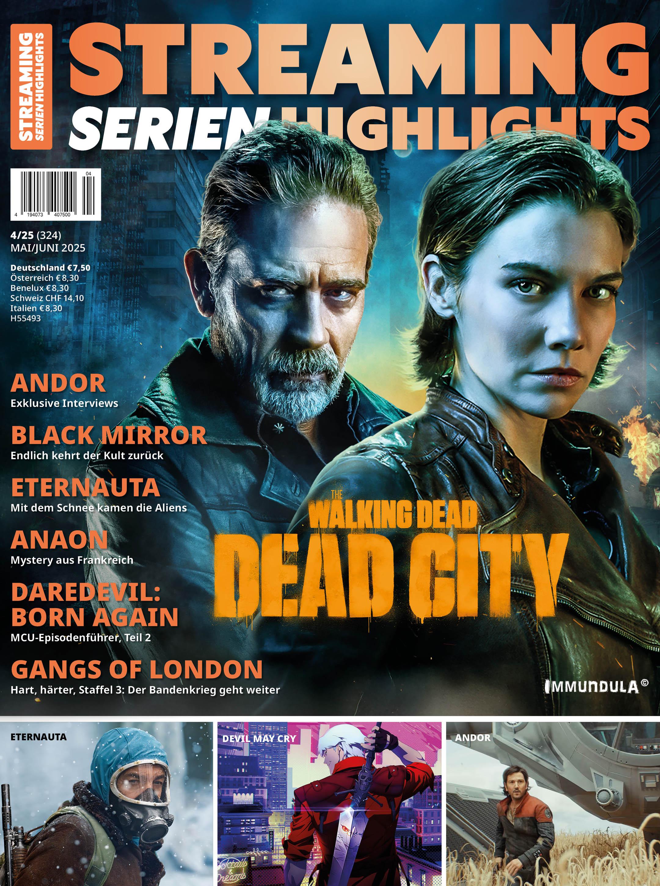 Vorderes Coverbild STREAMING SERIEN HIGHLIGHTS. Ausgabe Mai/Juni 2025 (#324)