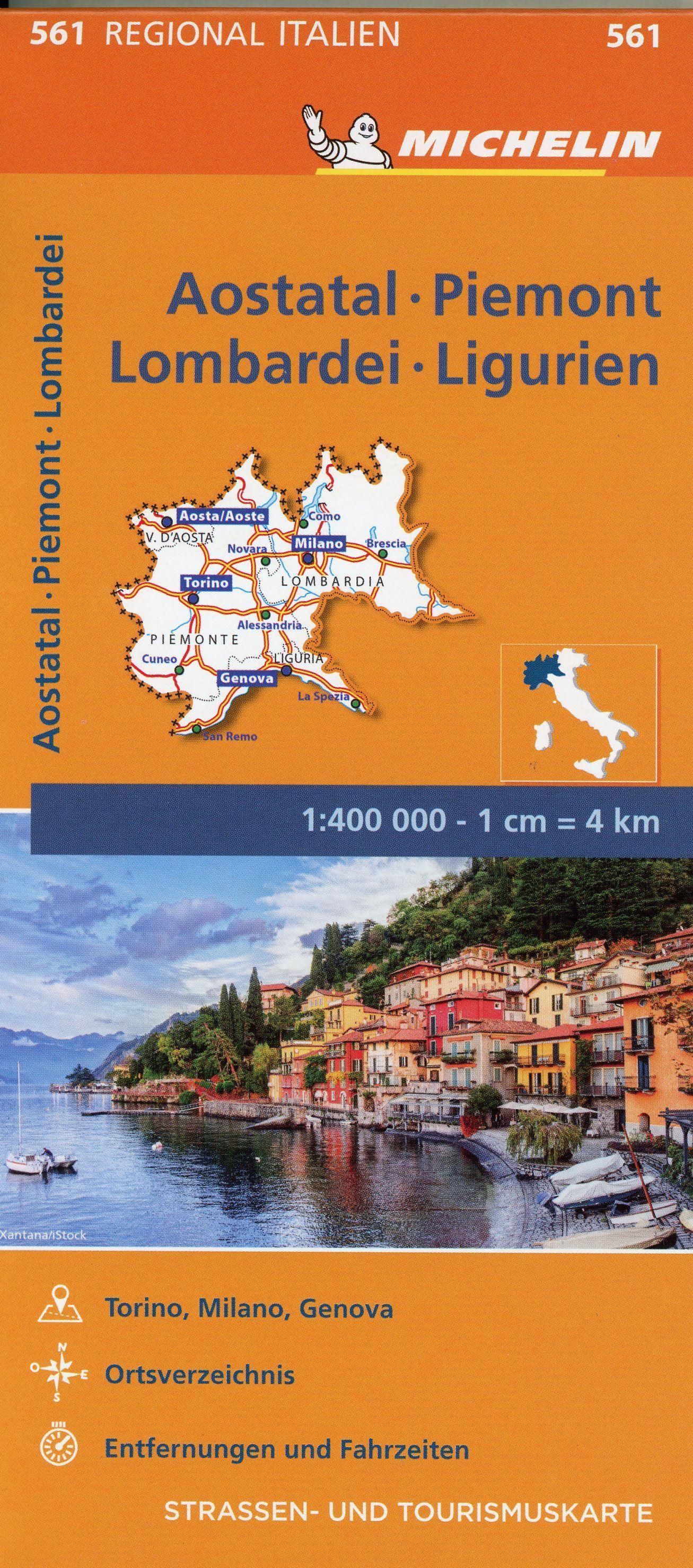 Vorderes Coverbild Michelin Aostatal, Piemont, Lombardei und Ligurien