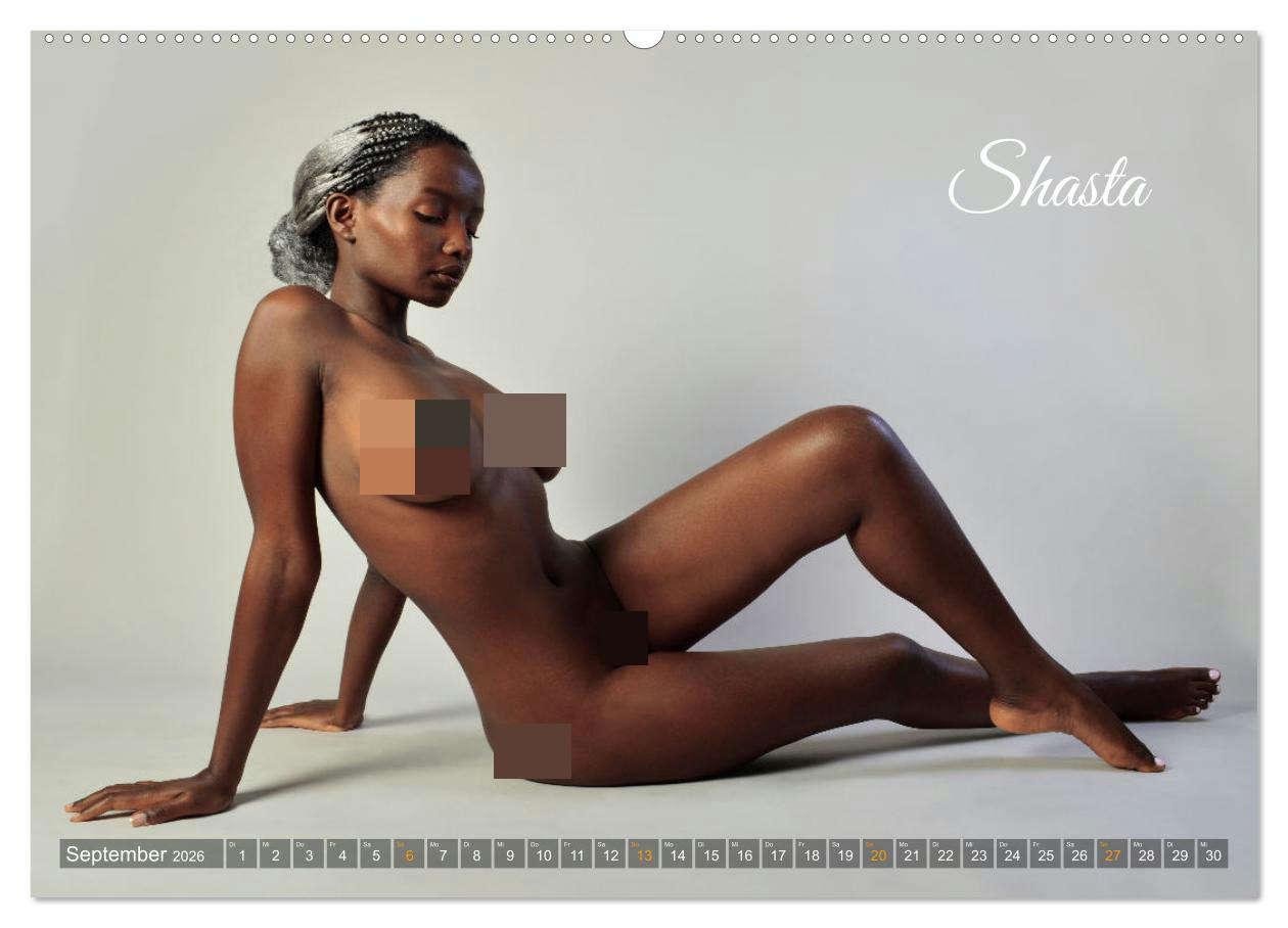 Beispielinhalt (Bild) EROTIK FOTOART - Topless Girls (hochwertiger Premium Wandkalender 2026 DIN A2 quer), Kunstdruck in Hochglanz