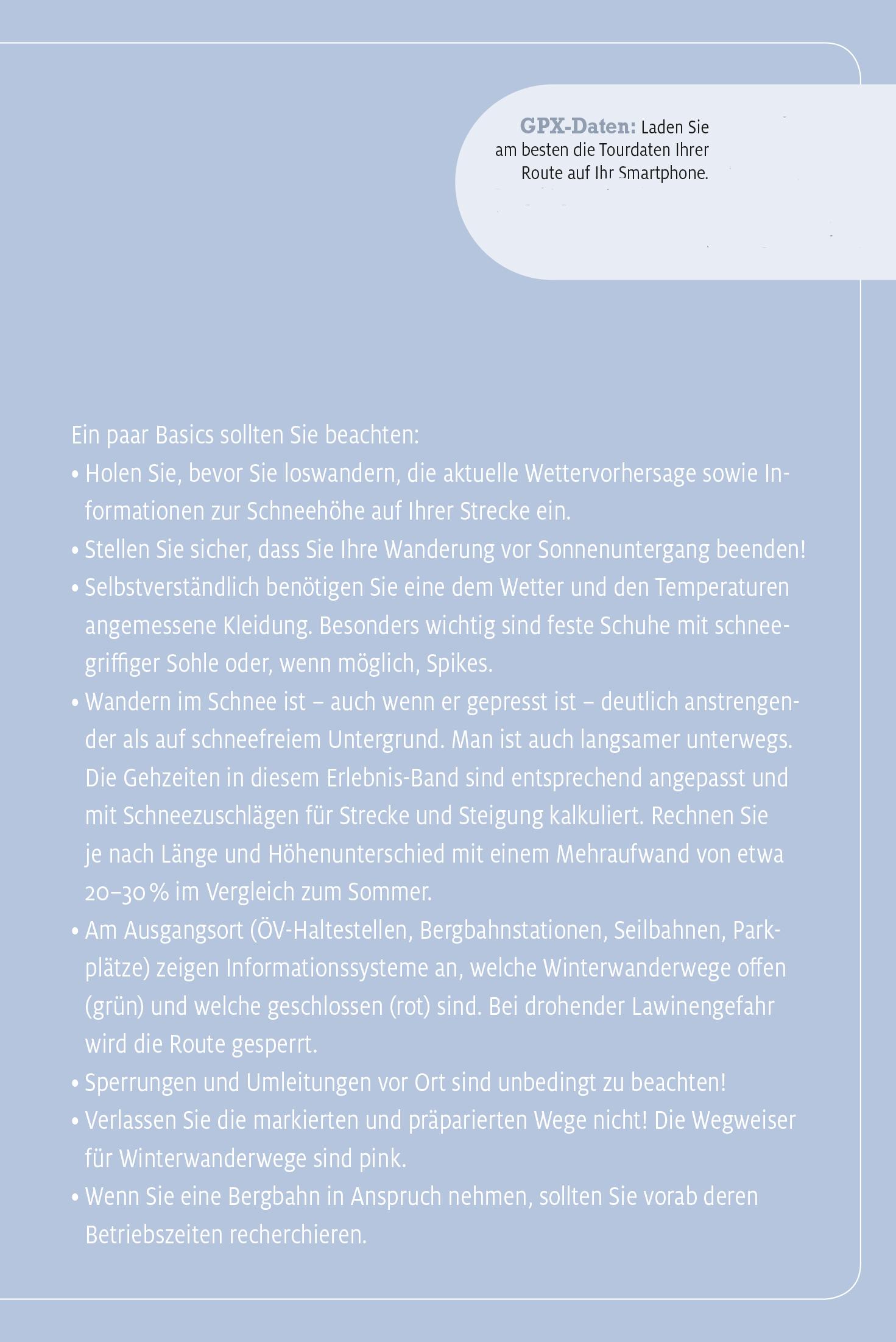 Beispielinhalt (Bild) Kümmerly+Frey Erlebnis Schweiz Winterwanderungen - Wanderführer