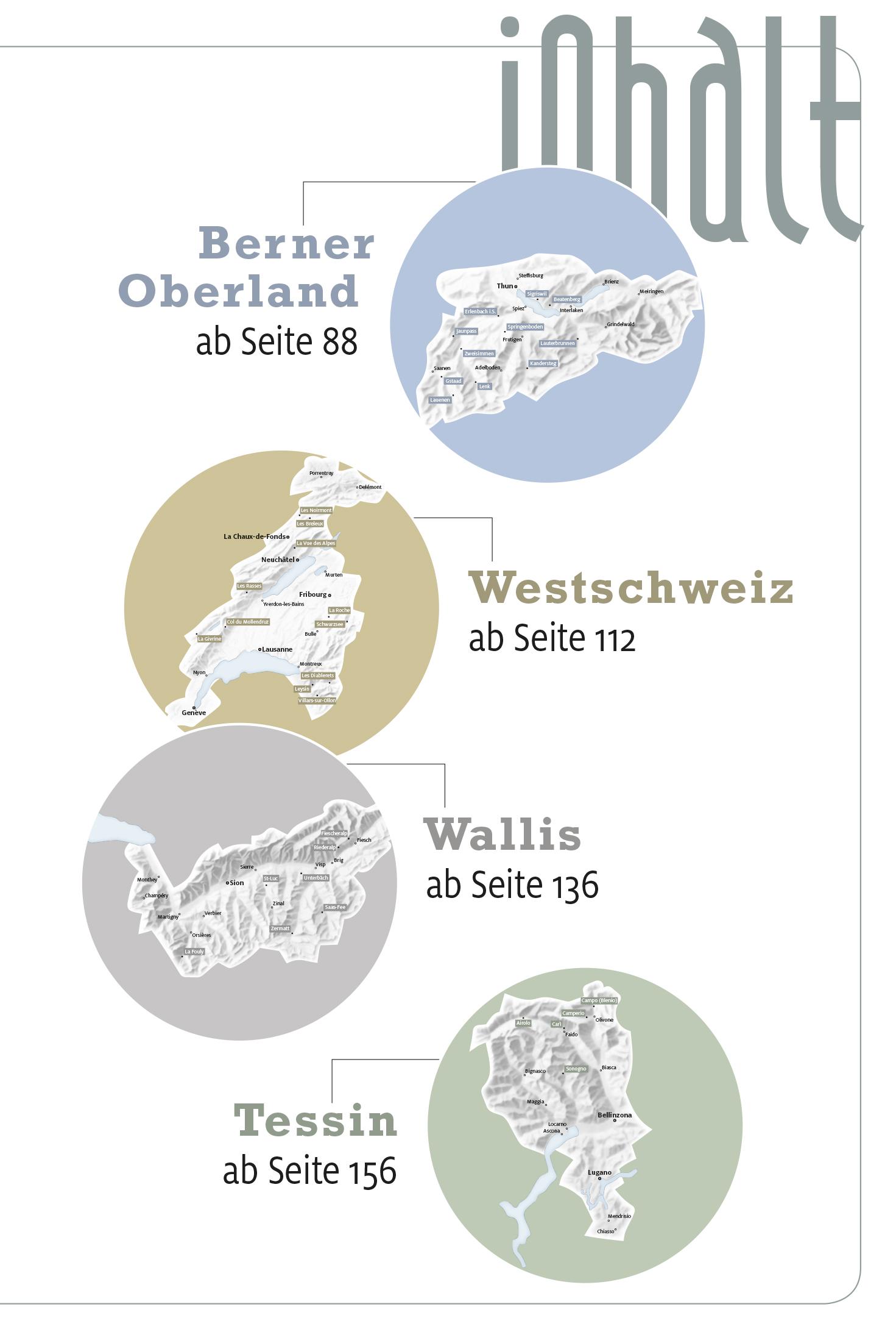 Beispielinhalt (Bild) Kümmerly+Frey Erlebnis Schweiz Winterwanderungen - Wanderführer