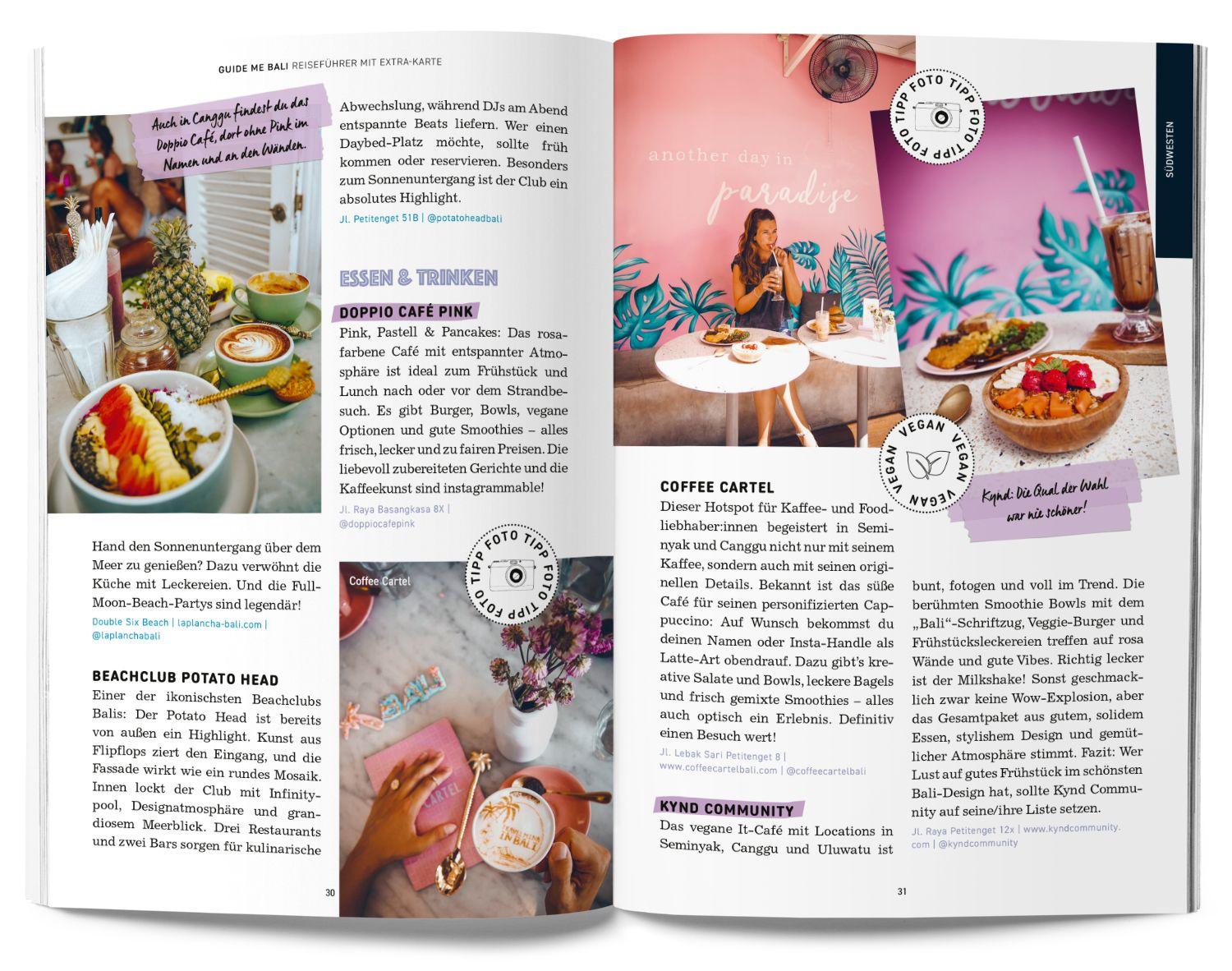 Beispielinhalt (Bild) GuideMe Reiseführer Bali