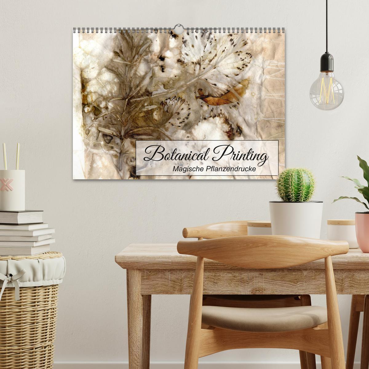 Beispielinhalt (Bild) Botanical Printing - Magische Pflanzendrucke (Wandkalender 2026 DIN A3 quer), CALVENDO Monatskalender