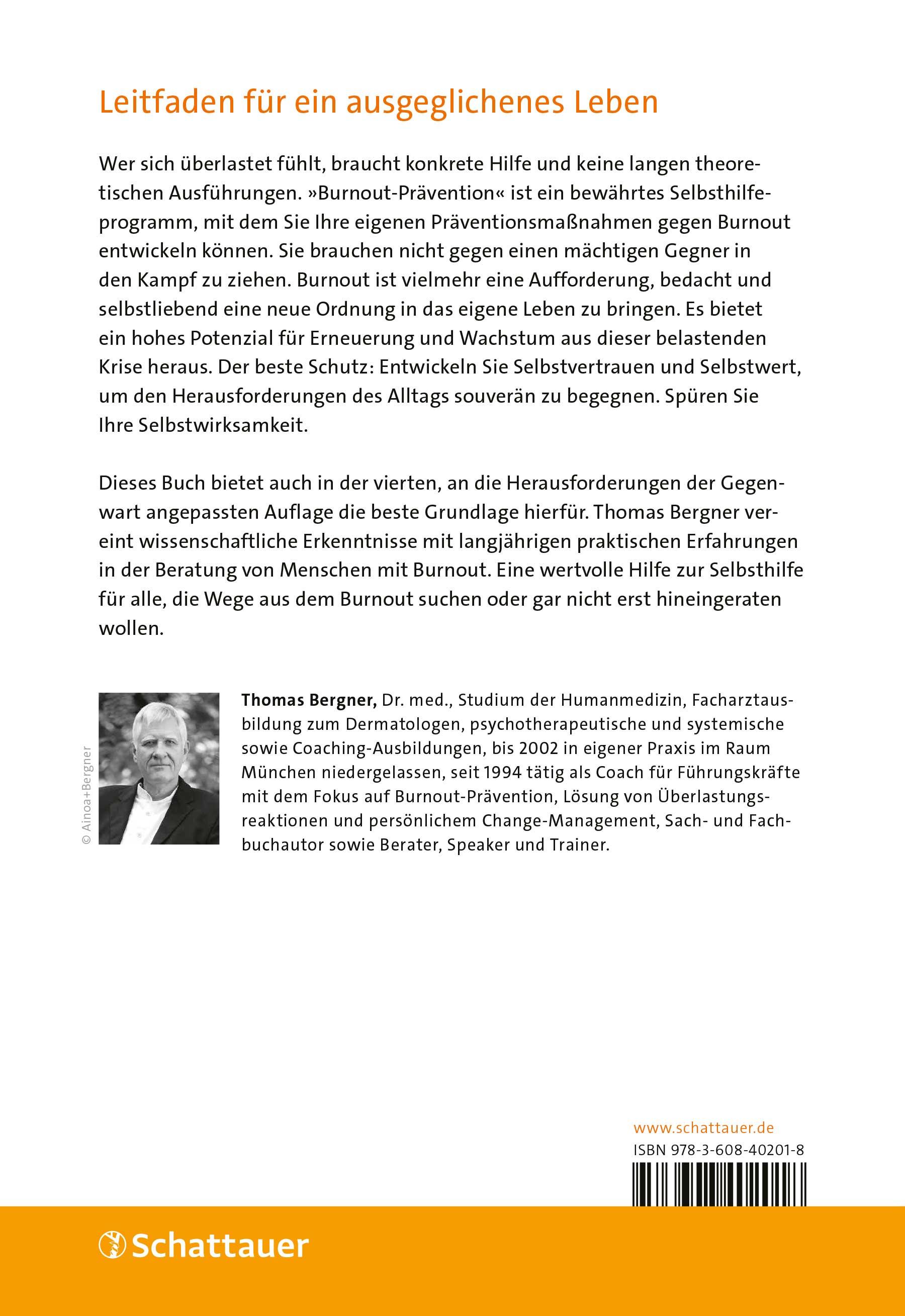 Rückseitencover Burnout-Prävention