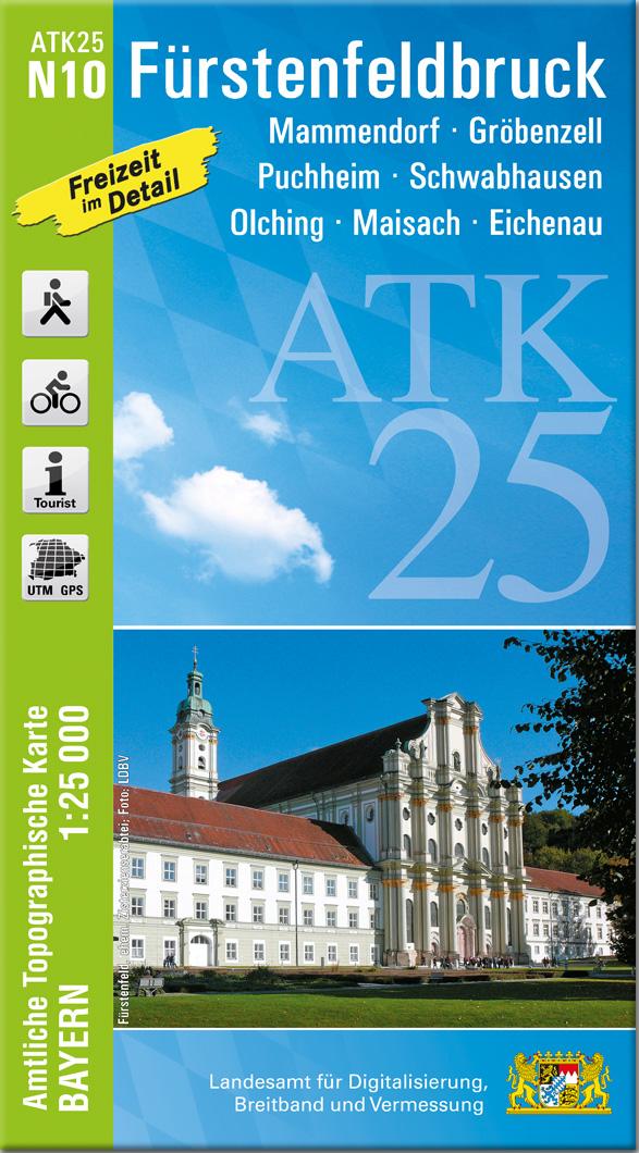 Vorderes Coverbild ATK25-N10 Fürstenfeldbruck (Amtliche Topographische Karte 1:25000)