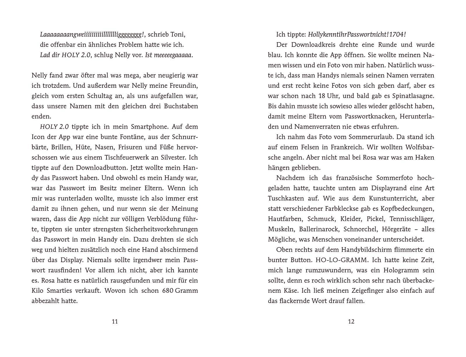 Beispielinhalt (Bild) Holly und das Hollygramm