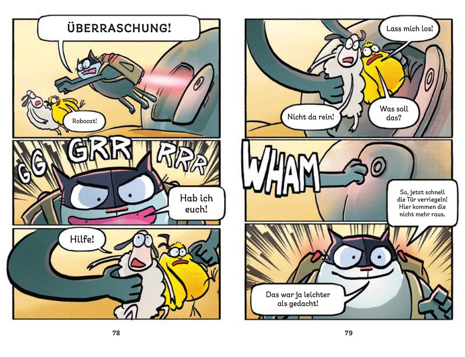 Beispielinhalt (Bild) Fluffy und Robocat