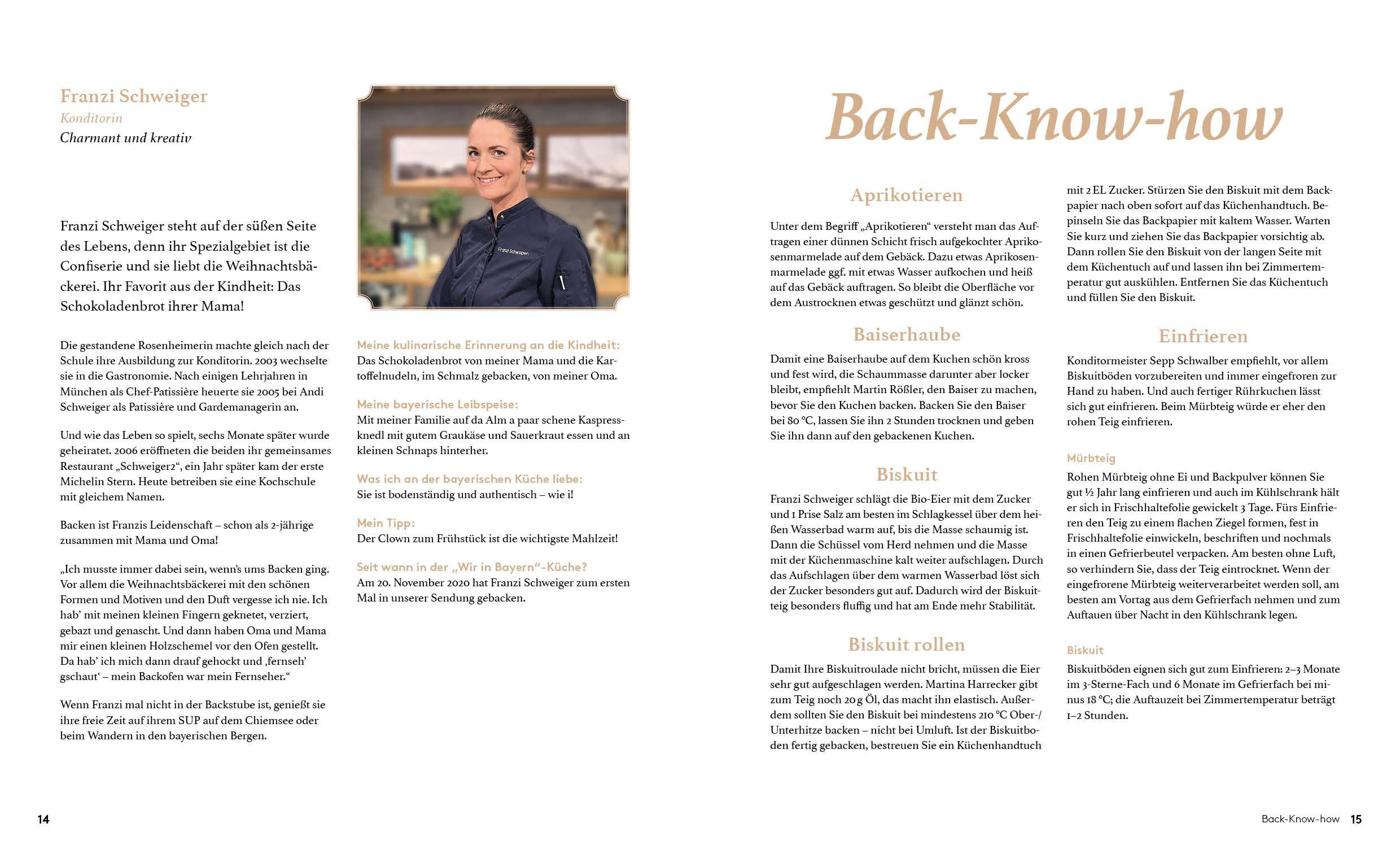 Beispielinhalt (Bild) Wir in Bayern - Das Backbuch