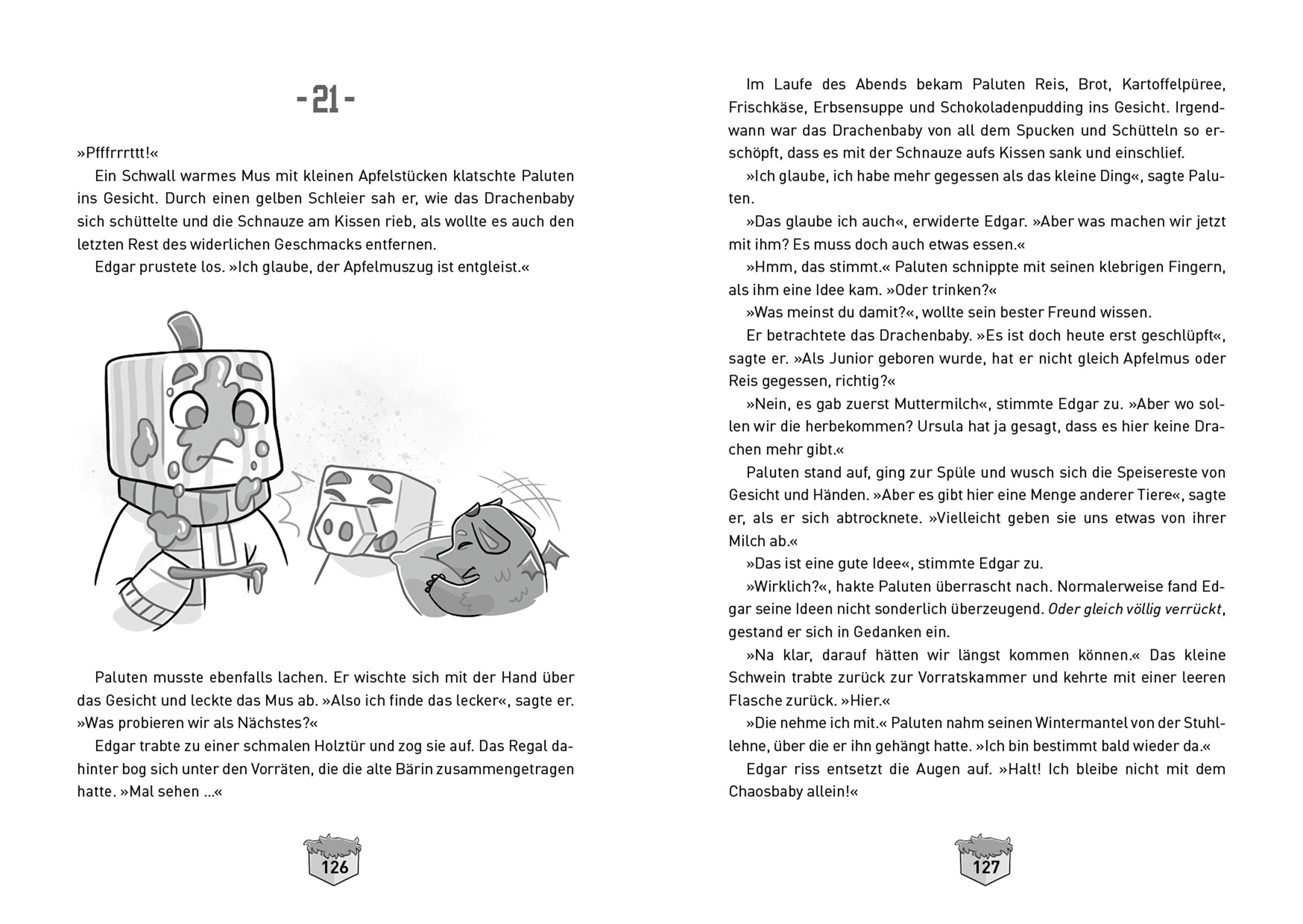 Beispielinhalt (Bild) Rabatz um den Drachenschatz