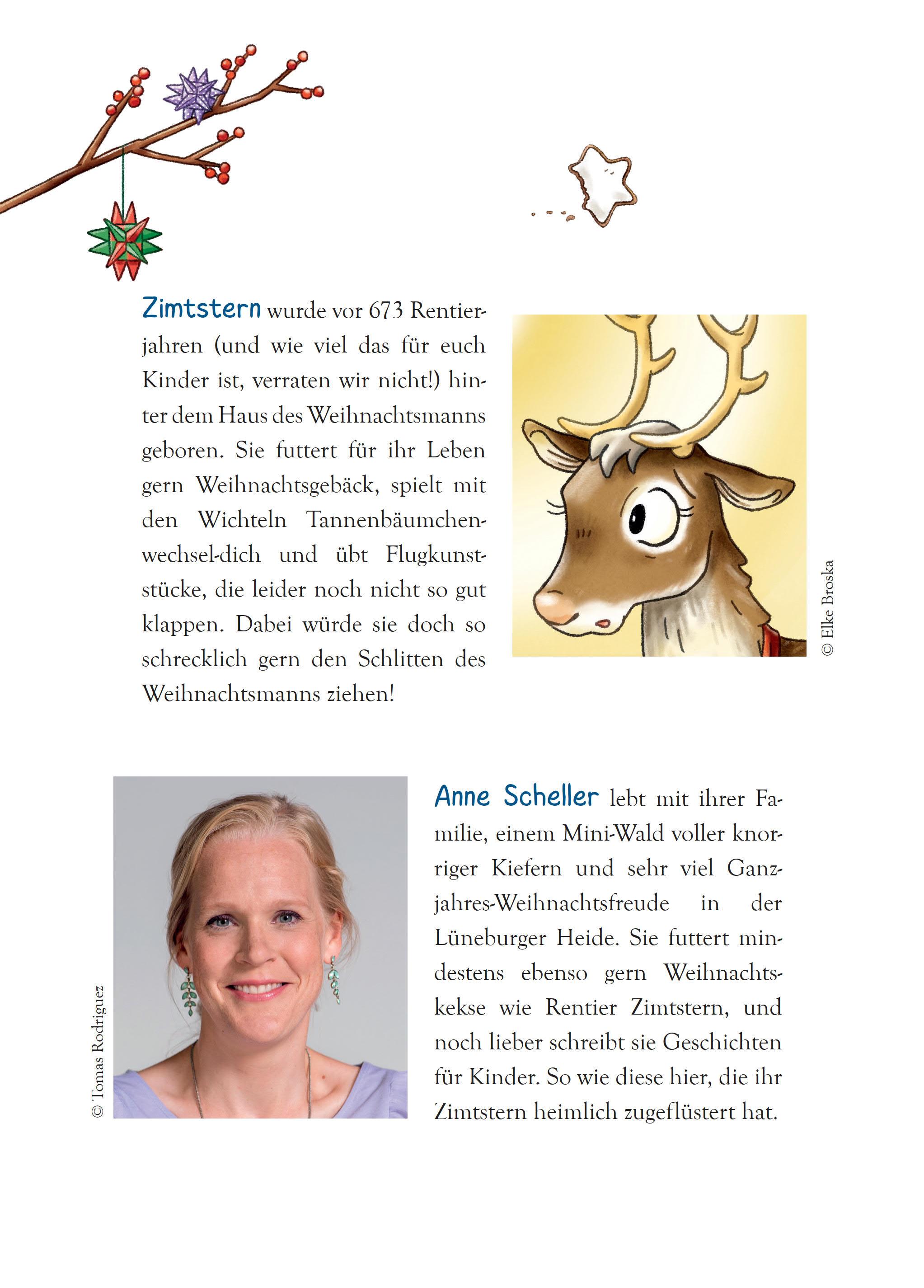 Beispielinhalt (Bild) Ein Rentier namens Zimtstern - Ein Adventskalenderbuch in 24 Kapiteln