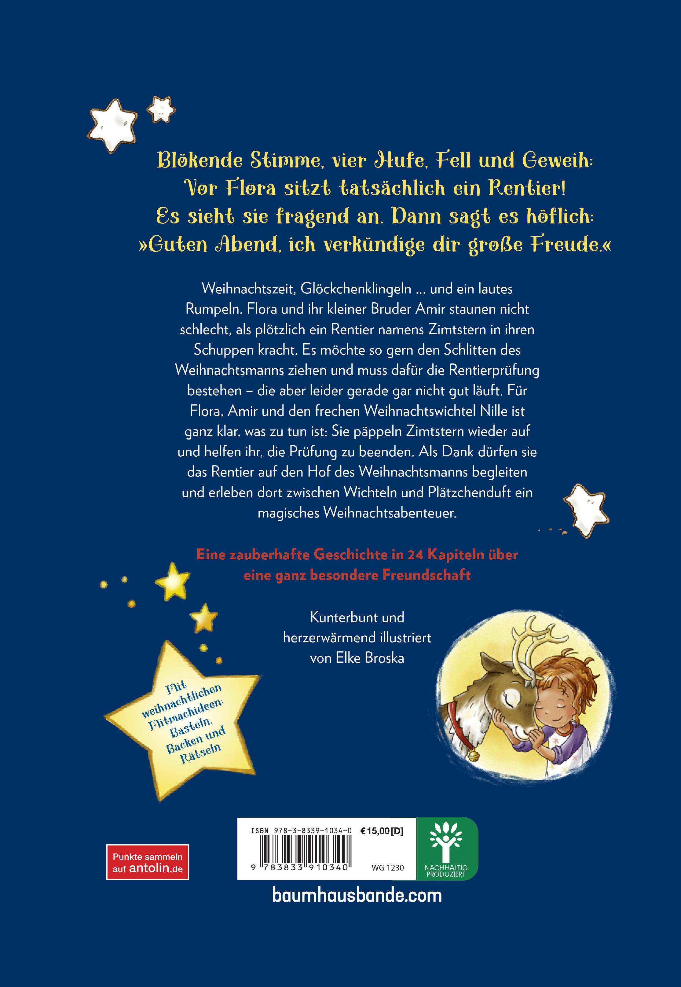 Beispielinhalt (Bild) Ein Rentier namens Zimtstern - Ein Adventskalenderbuch in 24 Kapiteln