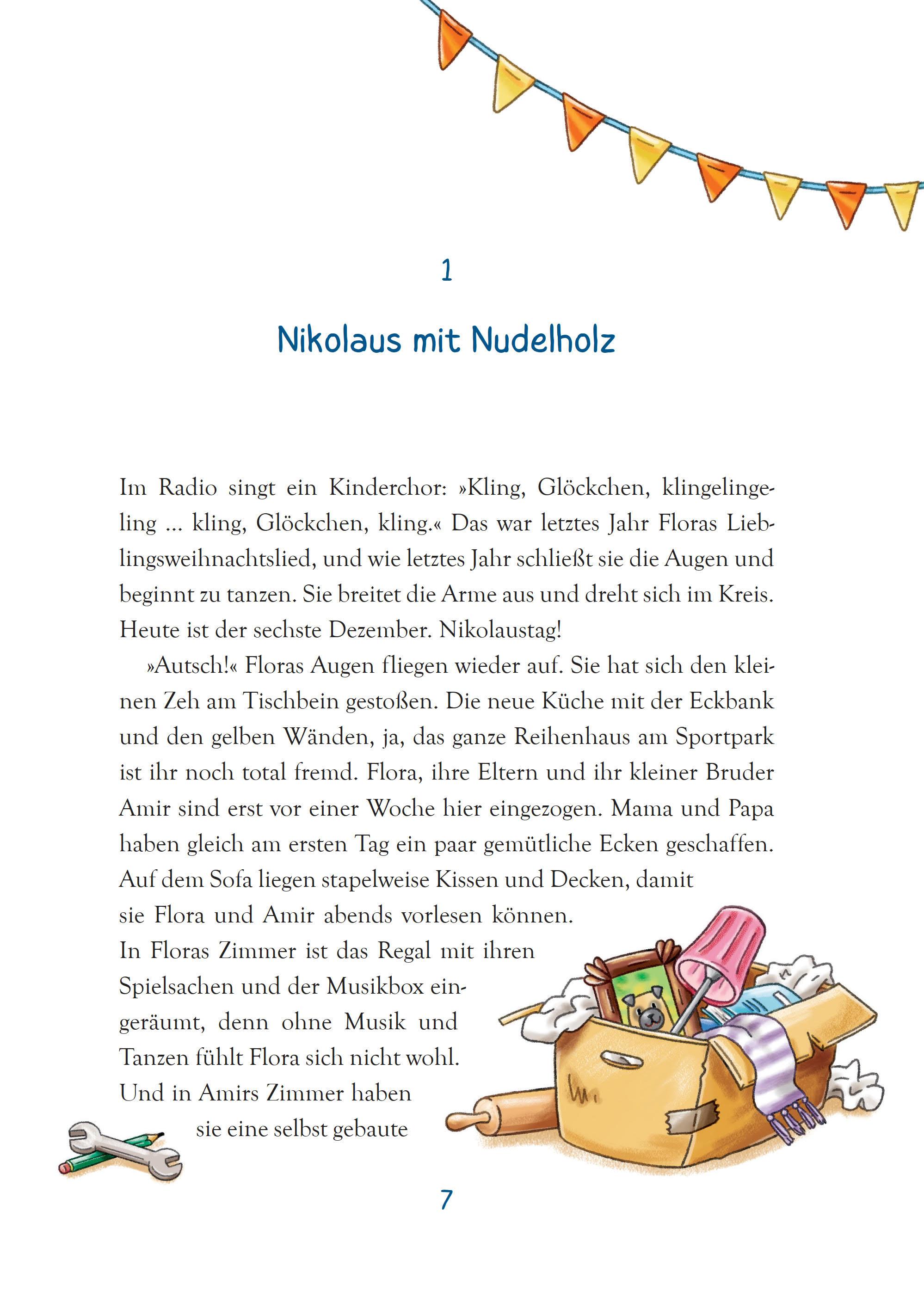 Beispielinhalt (Bild) Ein Rentier namens Zimtstern - Ein Adventskalenderbuch in 24 Kapiteln