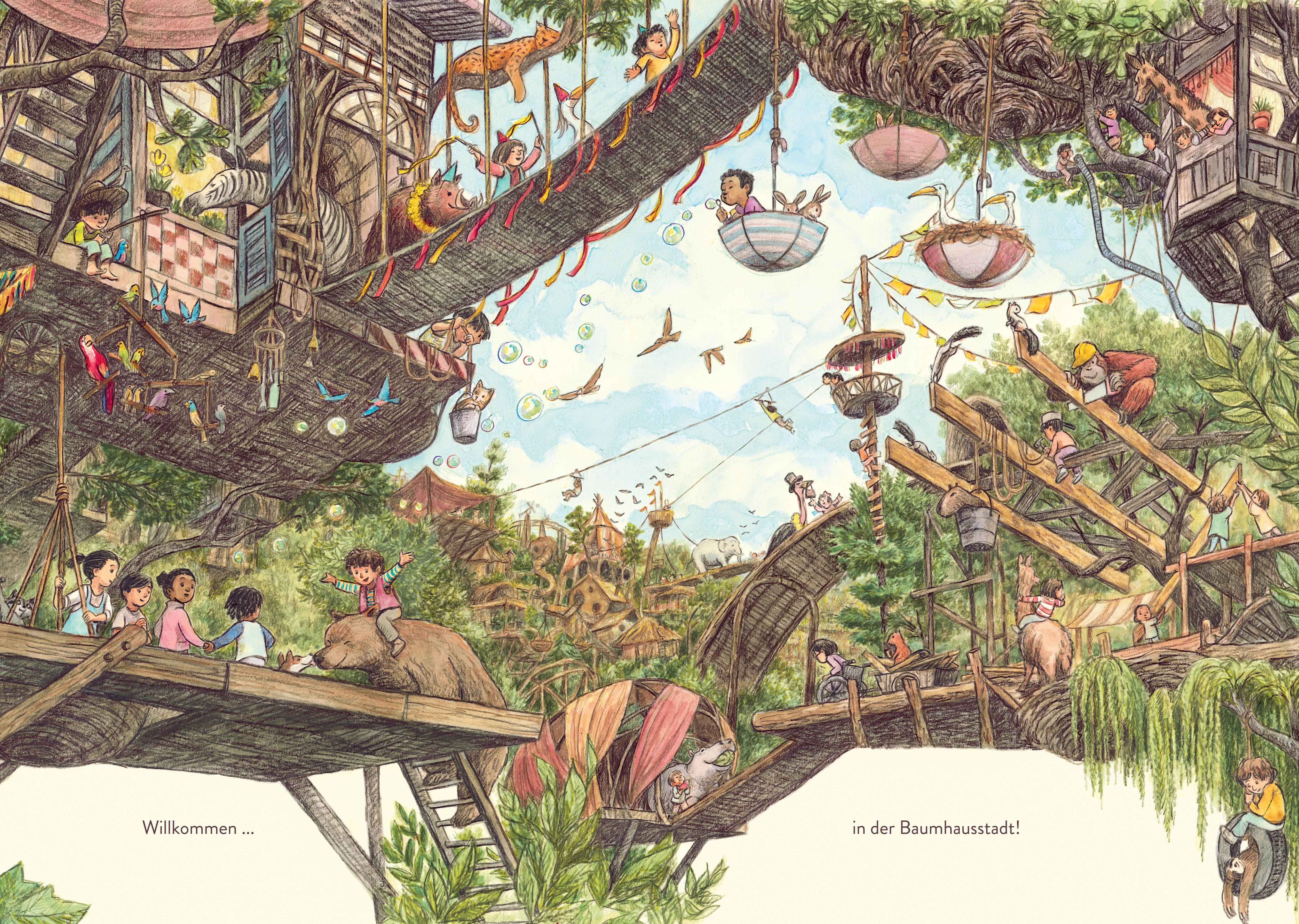 Beispielinhalt (Bild) Unsere Baumhausstadt
