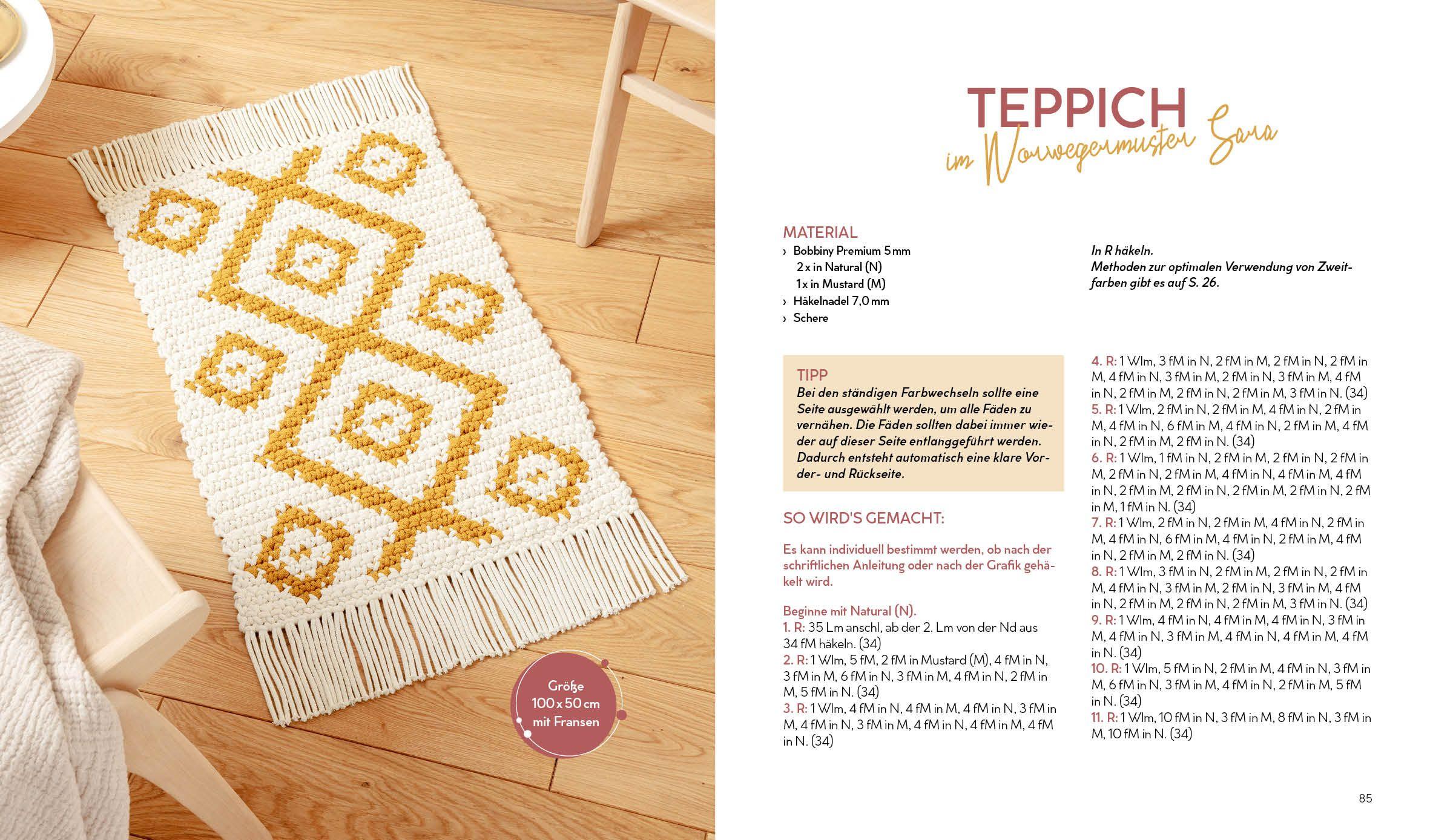Beispielinhalt (Bild) Häkeln mit Rope-Garn super easy - Das große Anleitungsbuch mit Projekten für dein Zuhause