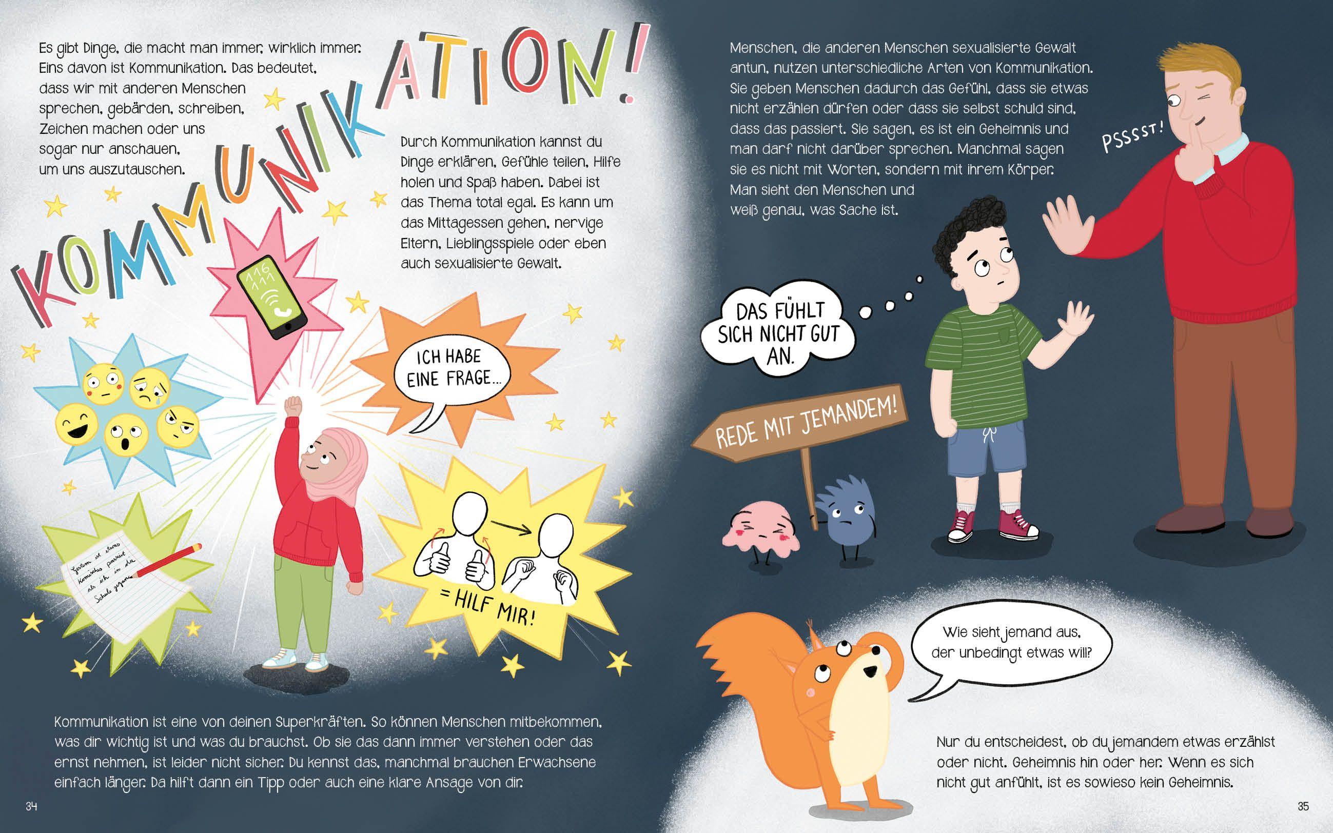Beispielinhalt (Bild) Jetzt mal ehrlich?!: Meine Gefühle, mein Körper, meine Regeln! Ein wirksames Aufklärungsbuch für Kinder zur Prävention von sexuellem Missbrauch