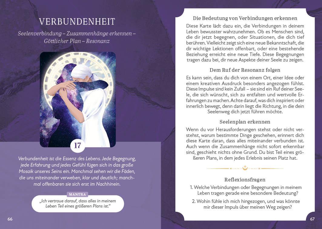 Beispielinhalt (Bild) Orakel-Kartenset: Seelenreise Orakel | Stelle dich den Aufgaben deines Lebens und werde zu deinem authentischsten Selbst
