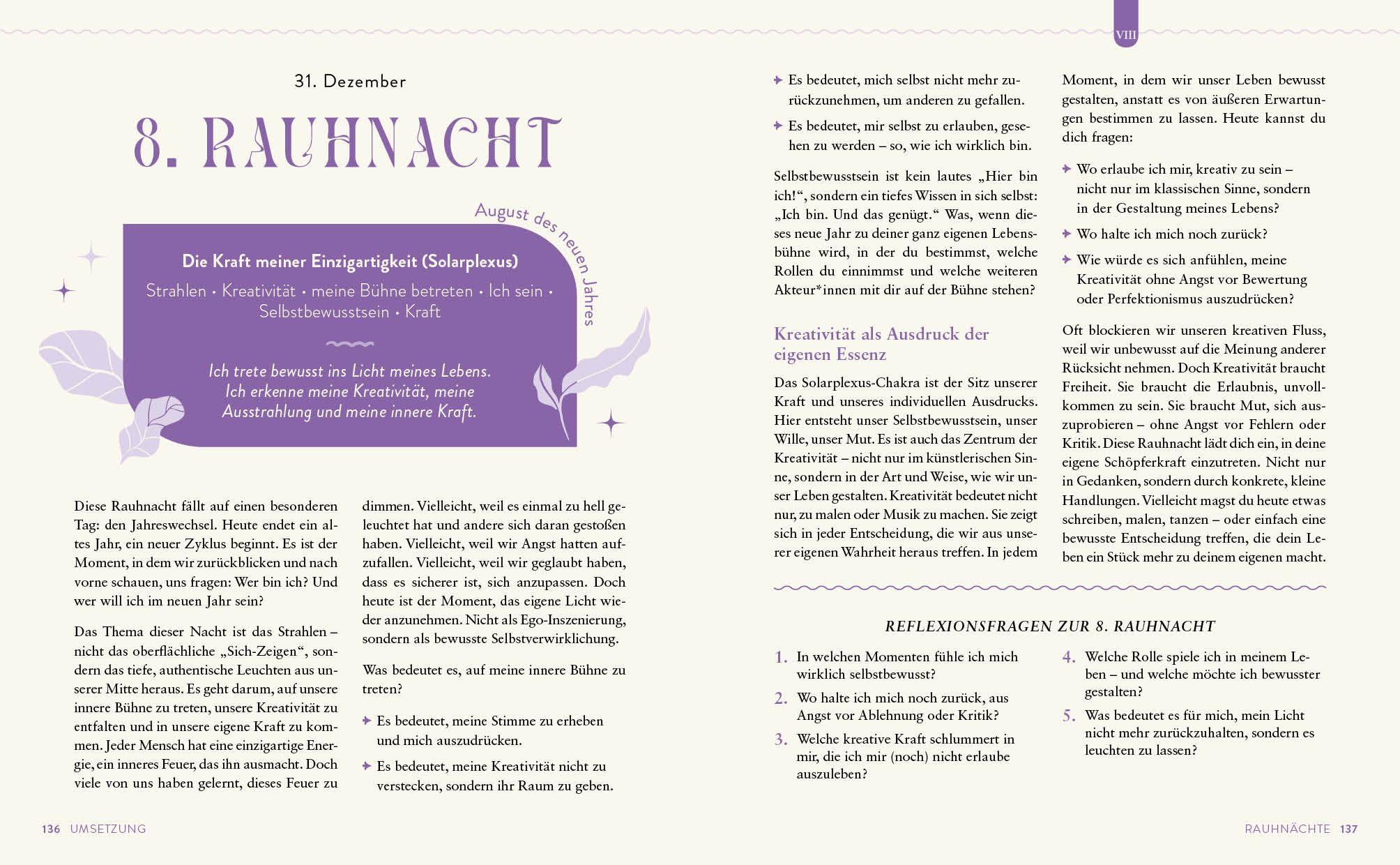 Beispielinhalt (Bild) Rauhnächte - Reguliere dein Nervensystem und schaffe die Basis für persönliches Wachstum