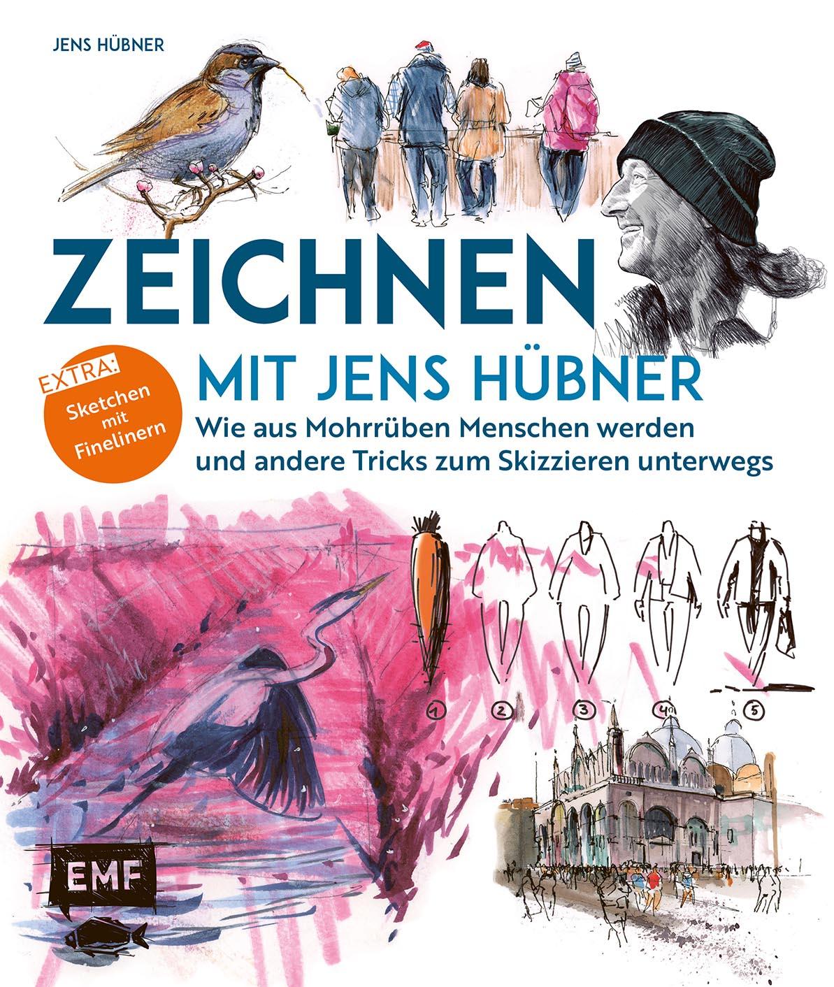 Vorderes Coverbild Zeichnen mit Jens Hübner - Entschleunigen durch Zeichnen