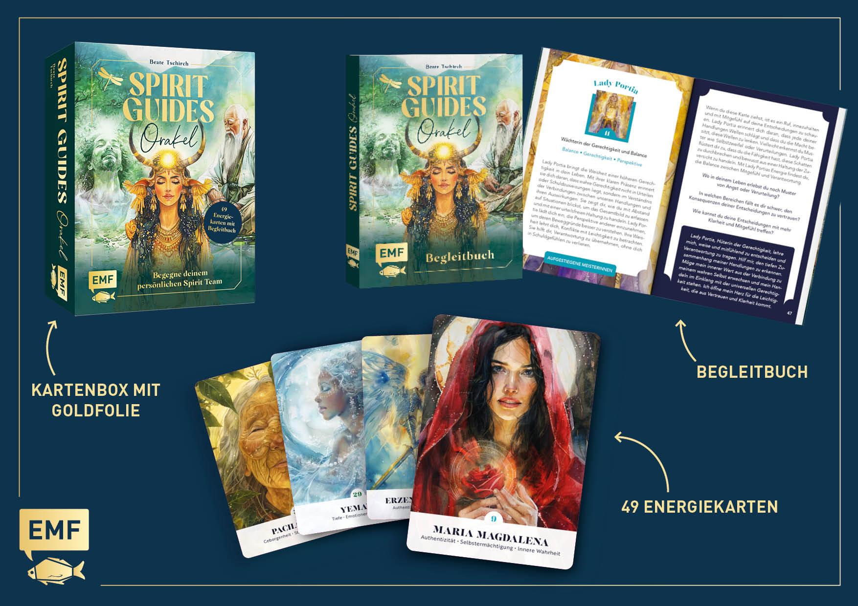 Beispielinhalt (Bild) Orakel-Kartenset: Spirit Guides | 49 Energiekarten mit Begleitbuch