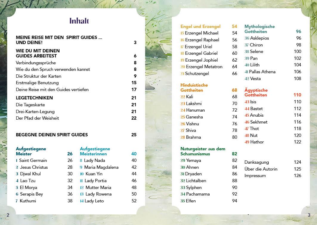 Beispielinhalt (Bild) Orakel-Kartenset: Spirit Guides | 49 Energiekarten mit Begleitbuch