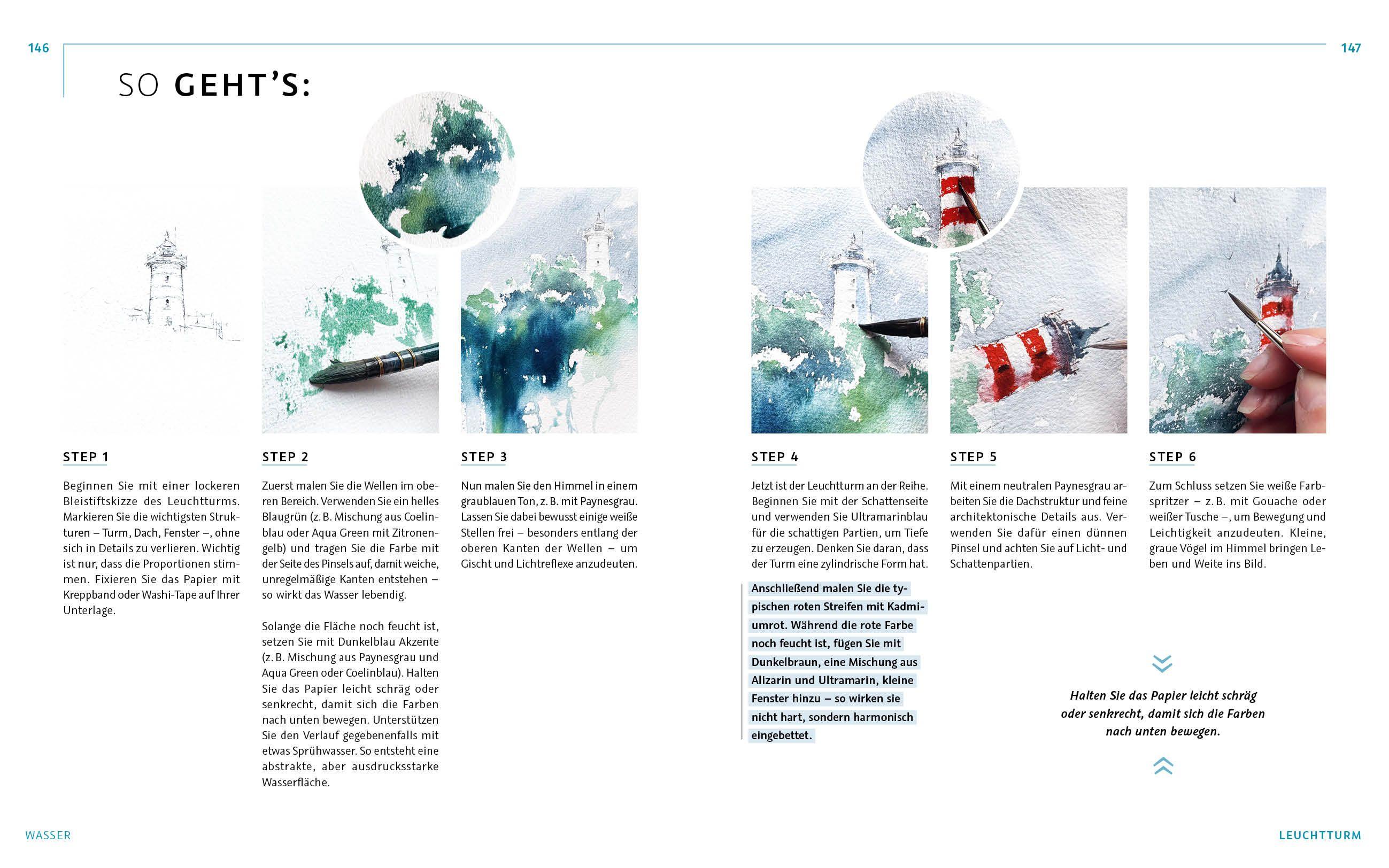 Beispielinhalt (Bild) Die Kunst der Aquarellmalerei - das große Watercolor-Grundlagenwerk