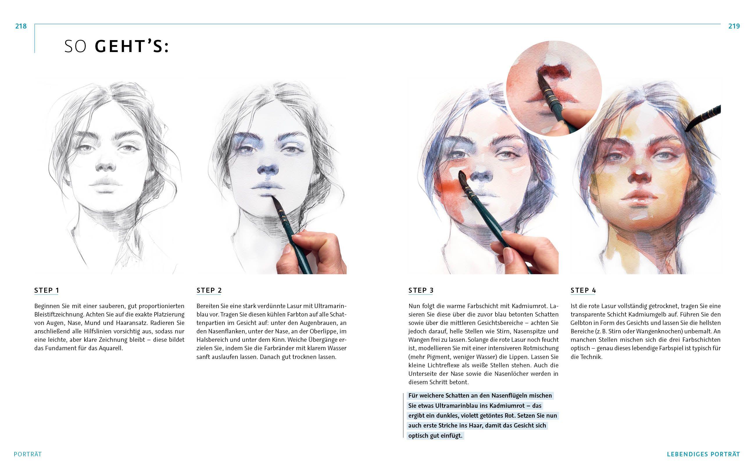 Beispielinhalt (Bild) Die Kunst der Aquarellmalerei - das große Watercolor-Grundlagenwerk