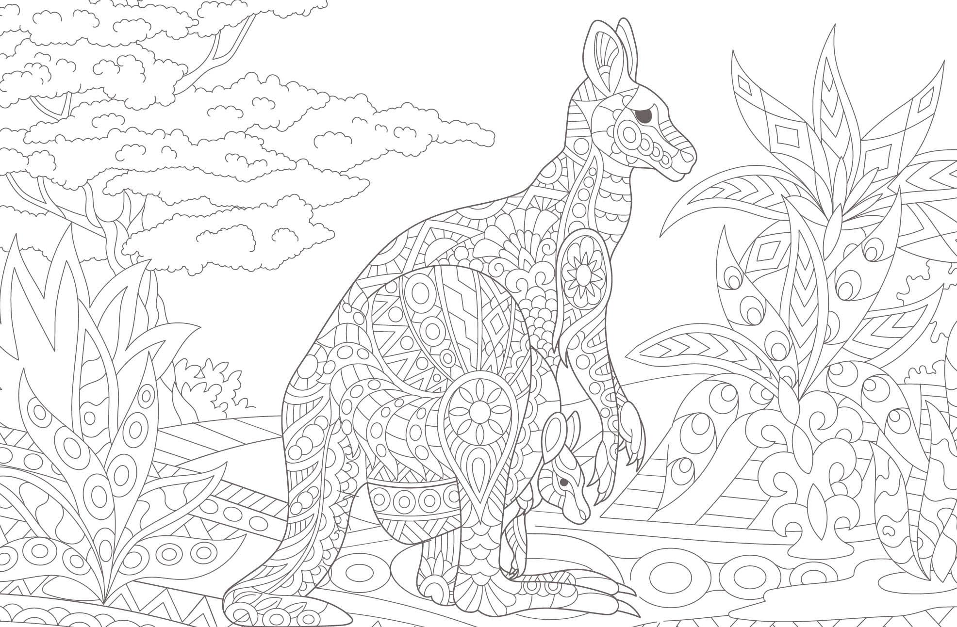 Beispielinhalt (Bild) Colorful Mandala - Tierisch verliebt