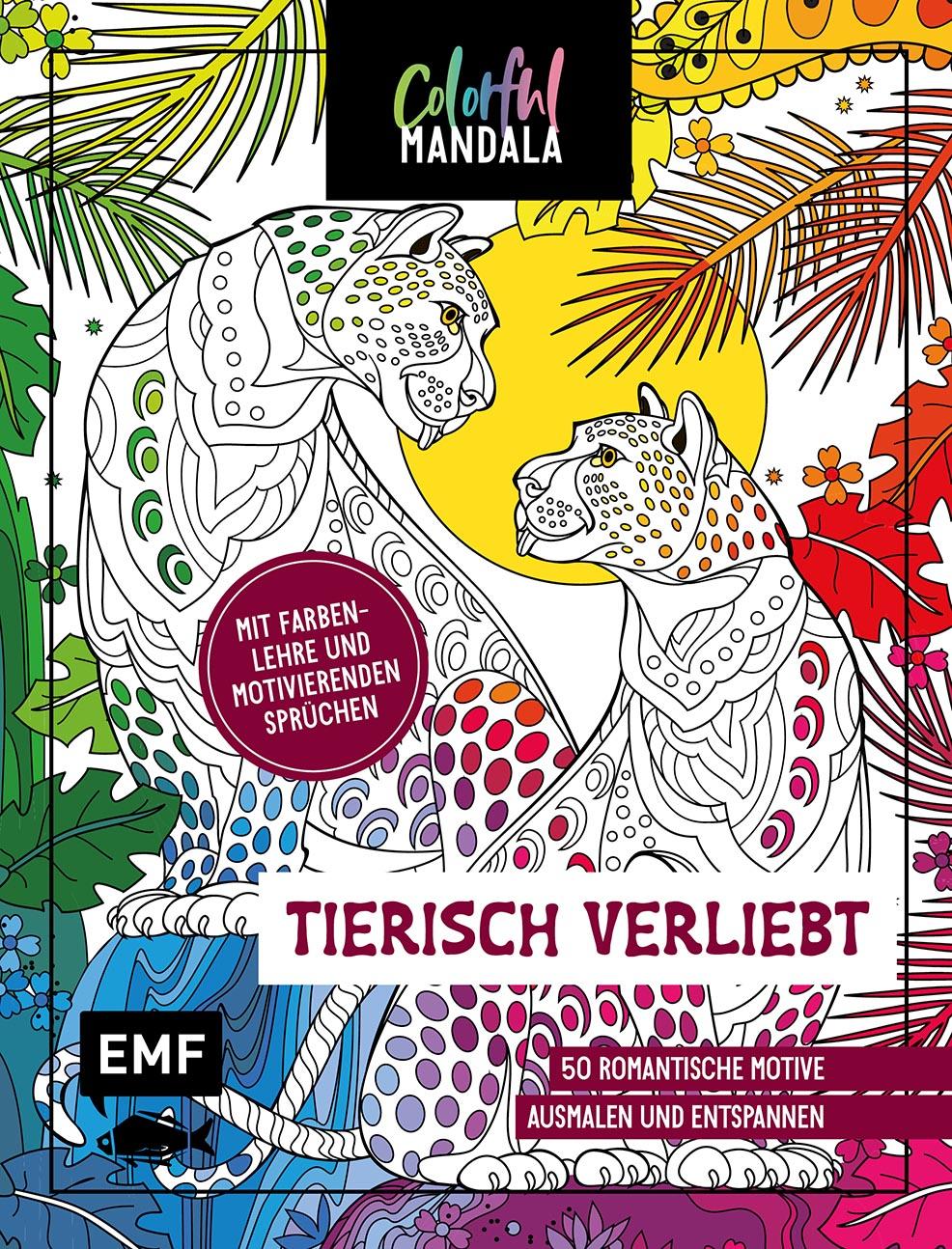 Vorderes Coverbild Colorful Mandala - Tierisch verliebt