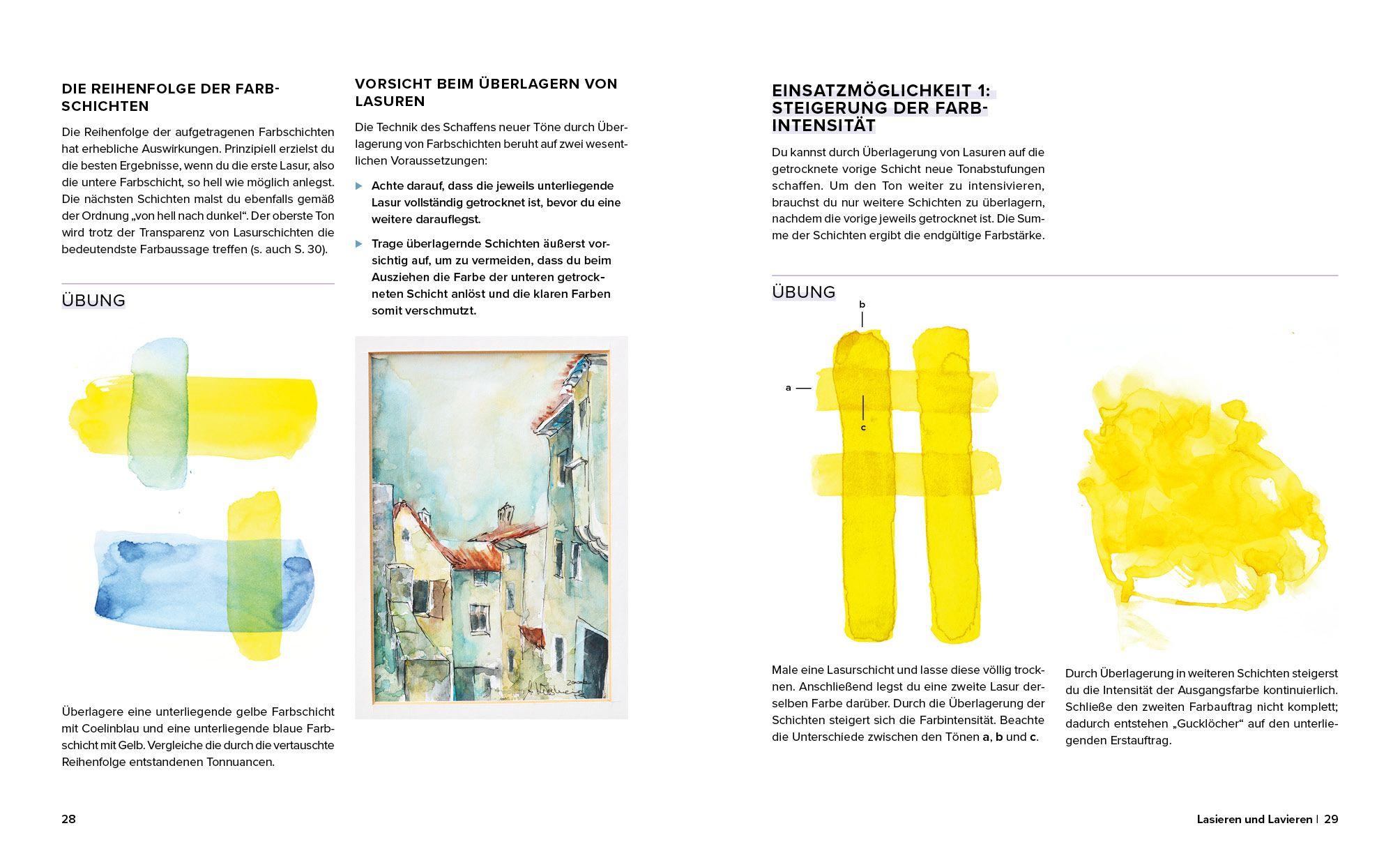 Beispielinhalt (Bild) Mini-Masterclass Malen - Lavieren und Lasieren in Aquarell