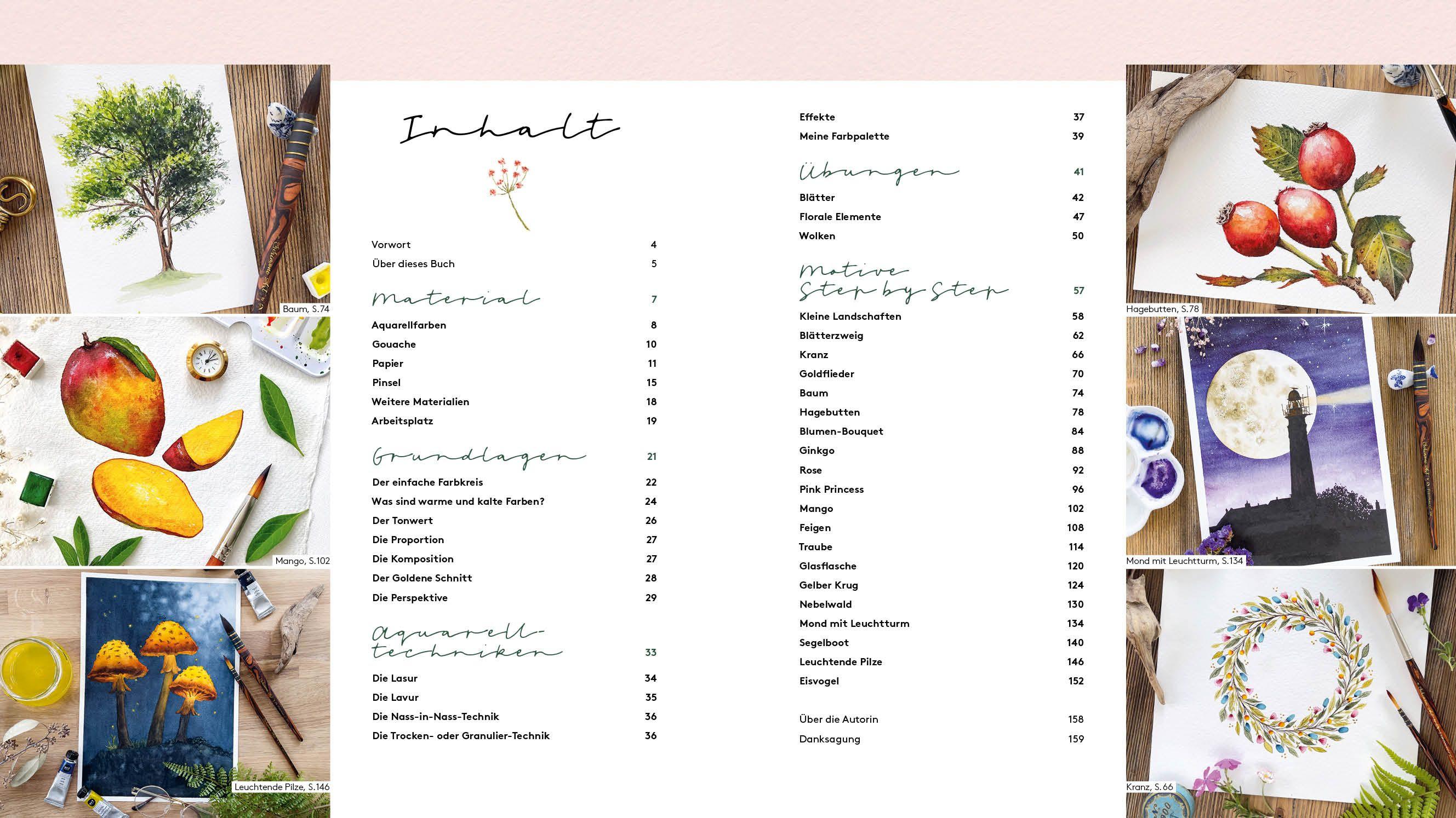 Beispielinhalt (Bild) Watercolor - Malen mit Aquarell