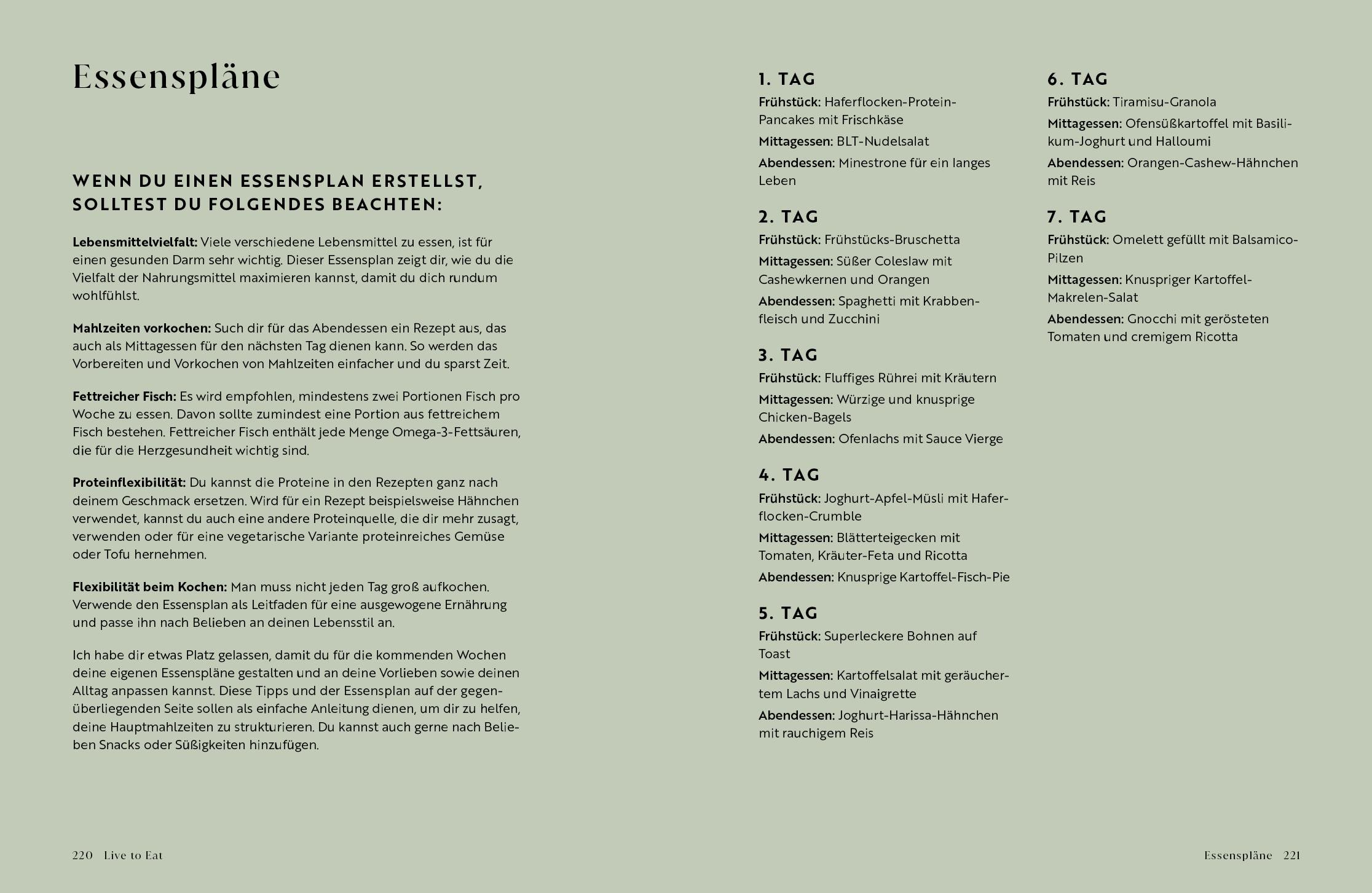 Beispielinhalt (Bild) Live to Eat