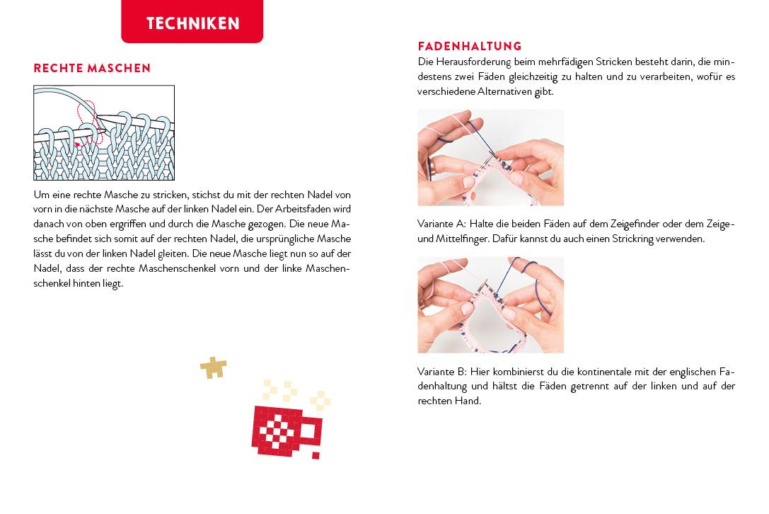 Beispielinhalt (Bild) 55 x stricken - Weihnachts-Motive: Deine Strickmustersammlung als Kartenset