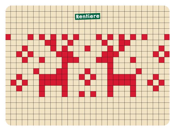 Beispielinhalt (Bild) 55 x stricken - Weihnachts-Motive: Deine Strickmustersammlung als Kartenset