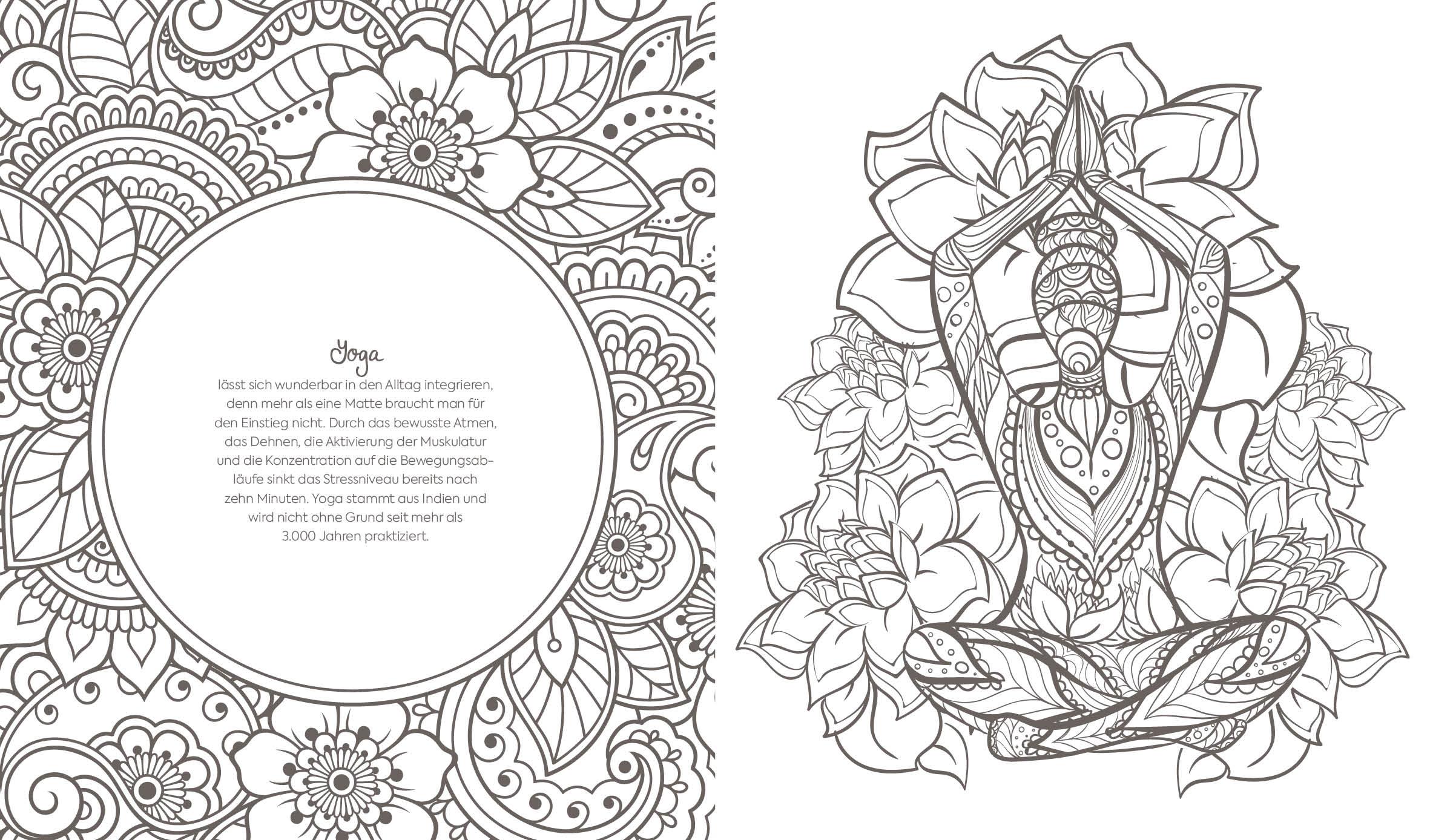 Beispielinhalt (Bild) Ausmalreise Selfcare im Winter