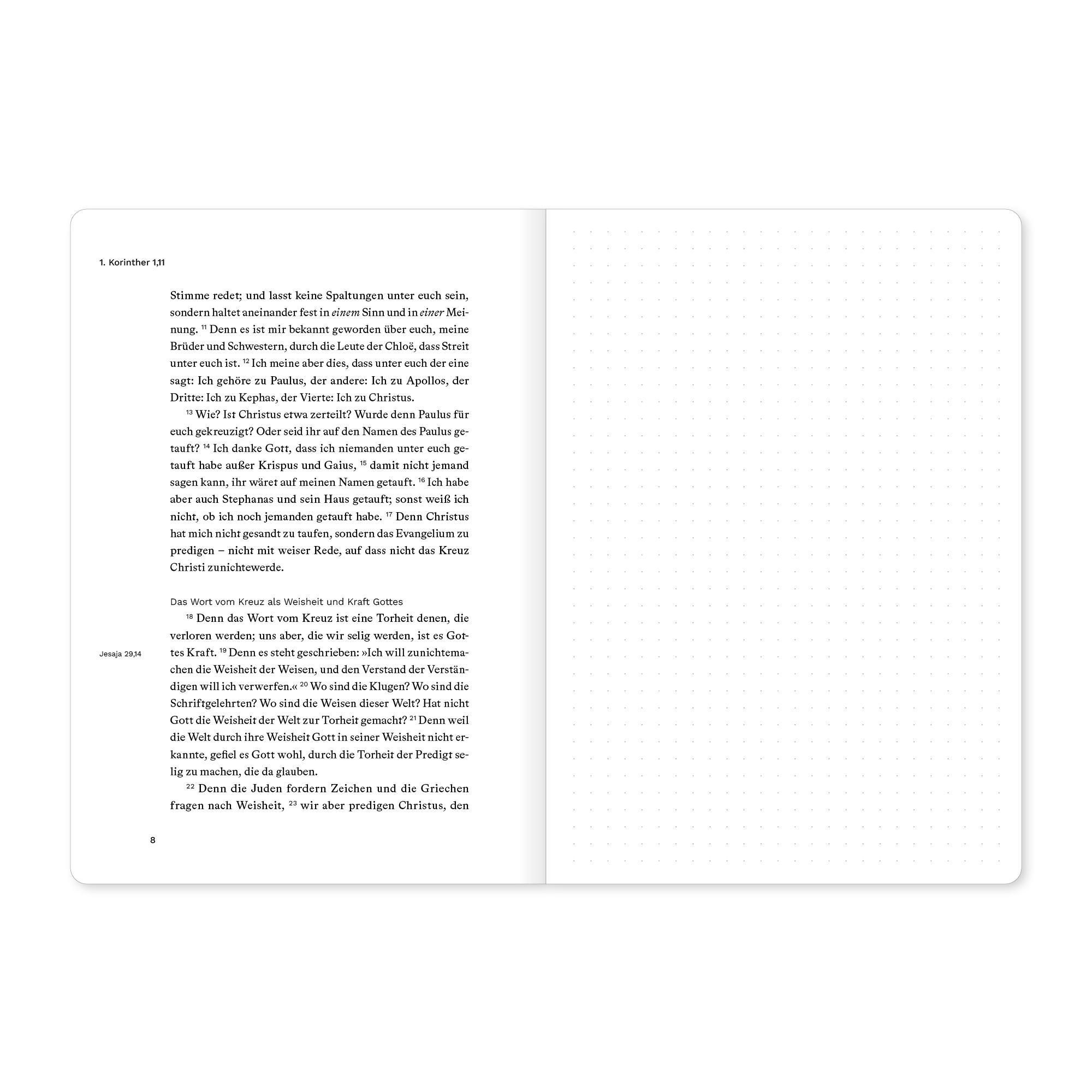 Beispielinhalt (Bild) 1. Korinther (Bibeljournal)