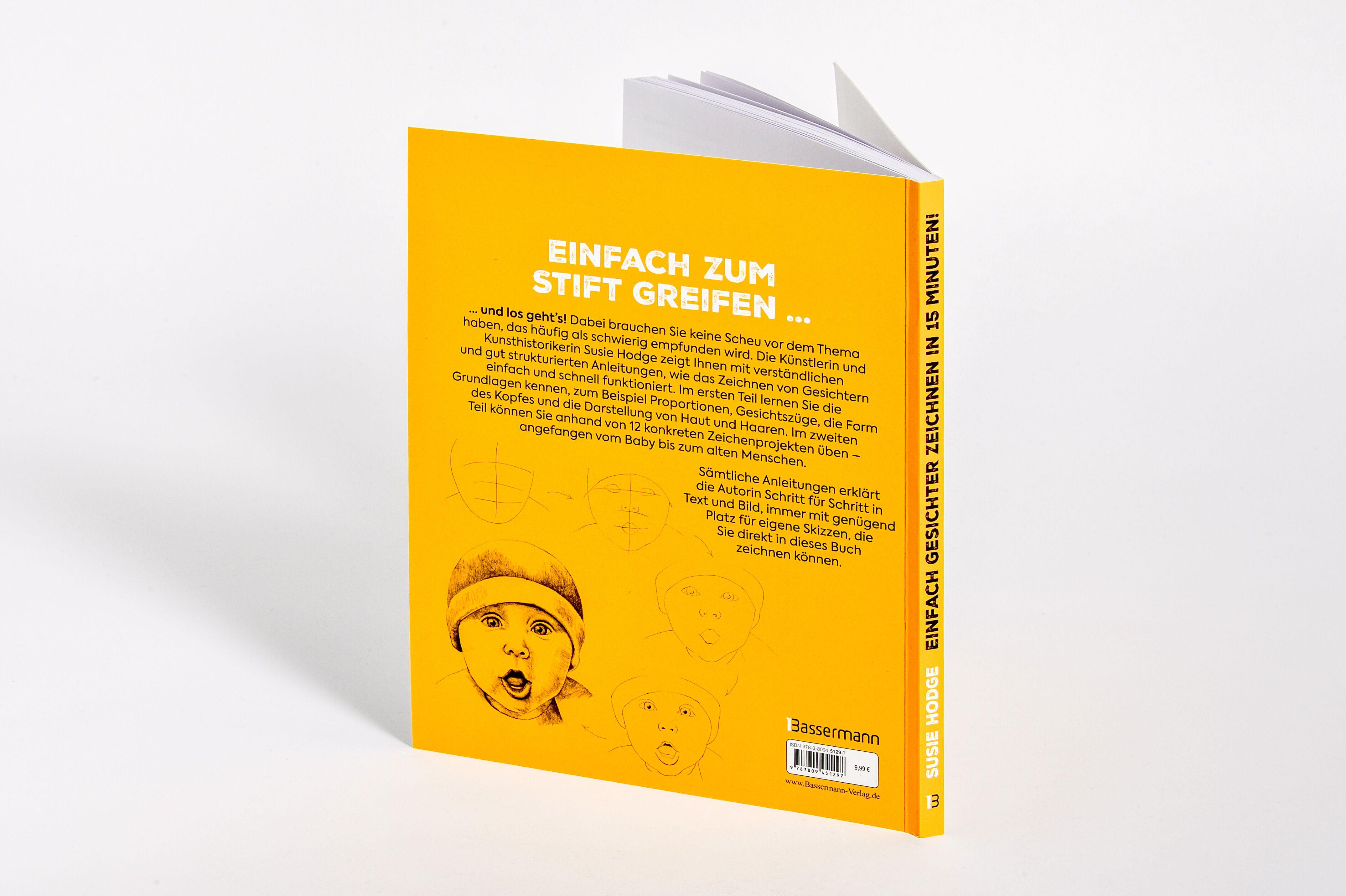 Beispielinhalt (Bild) Einfach Gesichter zeichnen in 15 Minuten! Step-by-step-Anleitungen für Anfänger -