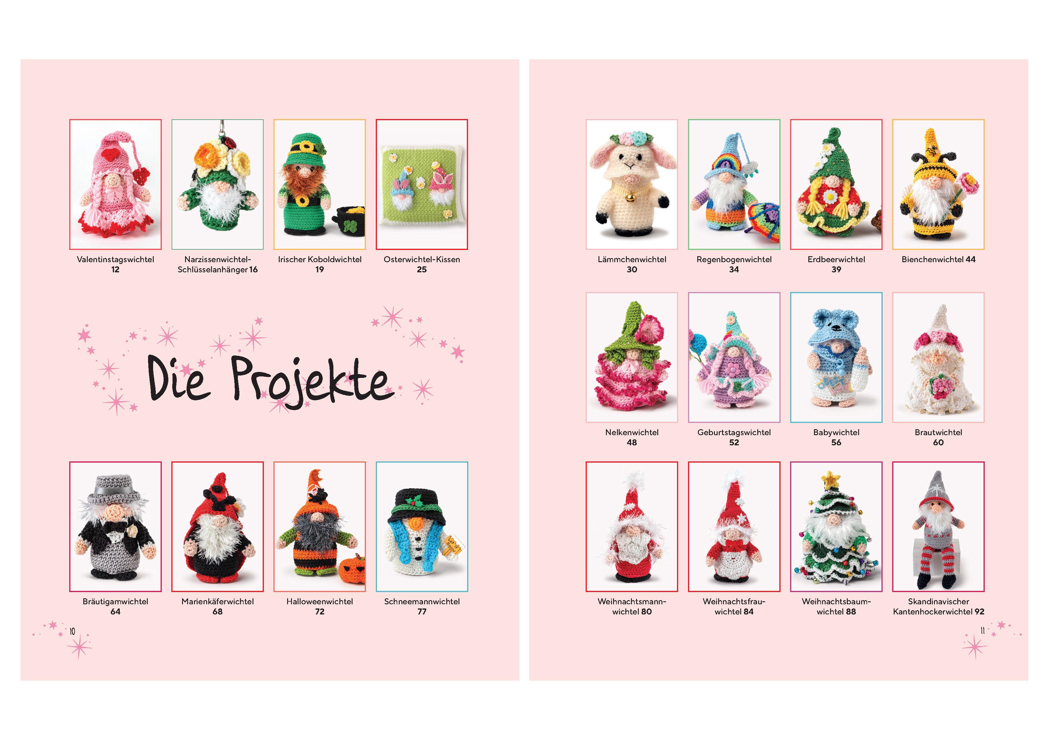 Beispielinhalt (Bild) Witzige Wichtel zum Häkeln - 20 megasüße Wichtel für alle Anlässe