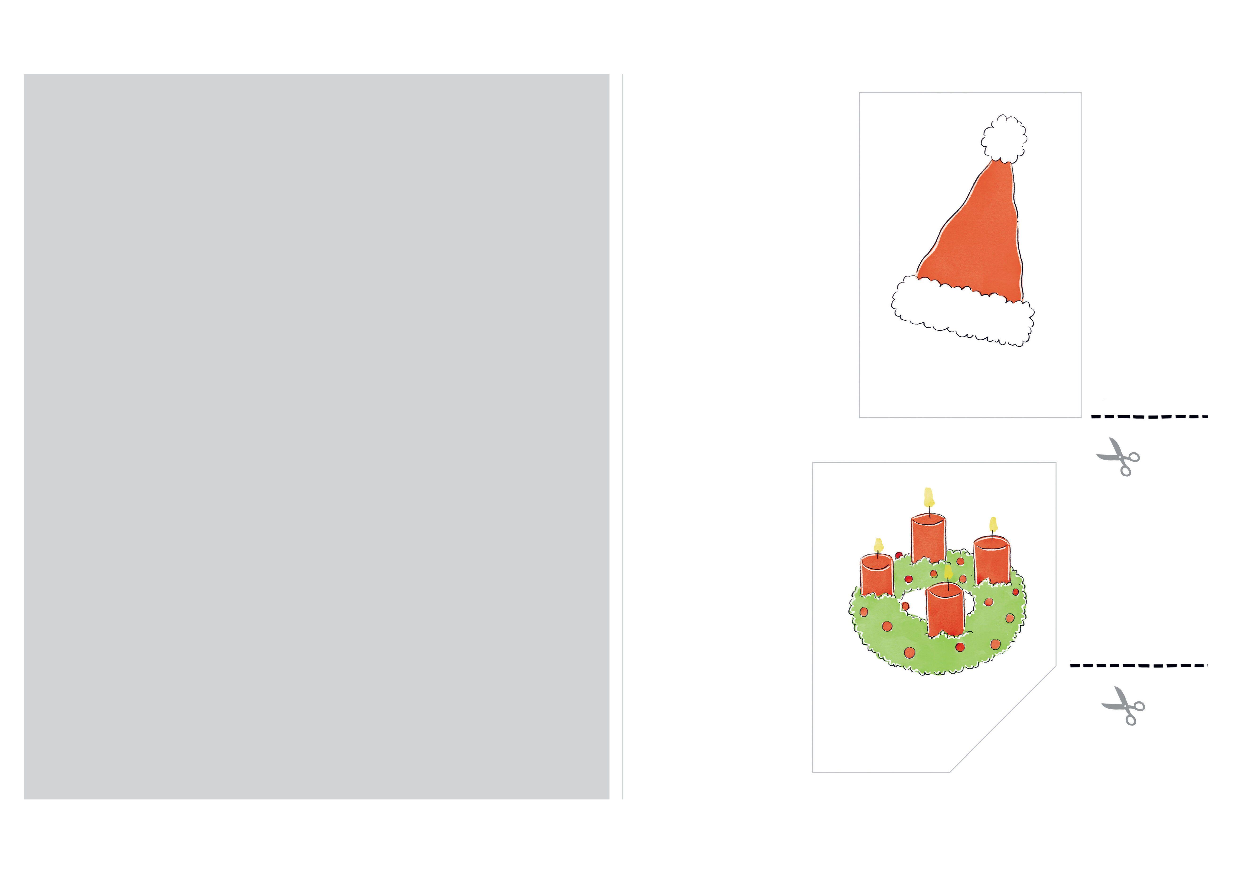 Beispielinhalt (Bild) Schüttel den Weihnachtsbaum - Das Ausschneidebuch. Schneiden, kleben, malen für Kinder ab 3 Jahren