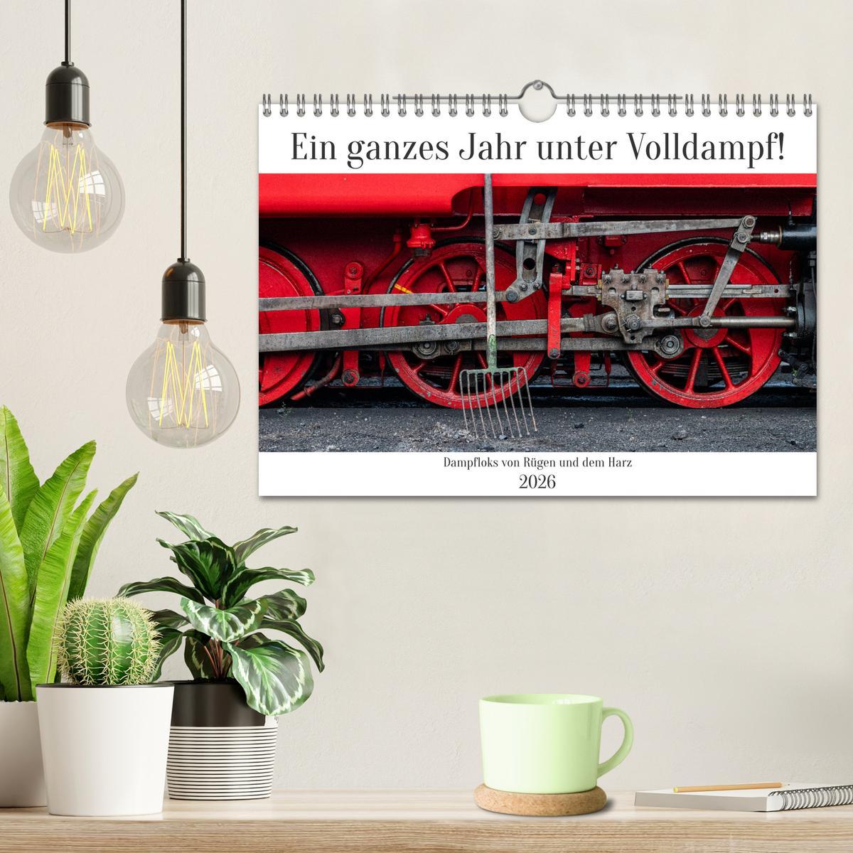 Beispielinhalt (Bild) Ein ganzes Jahr unter Volldampf! (Wandkalender 2026 DIN A4 quer), CALVENDO Monatskalender