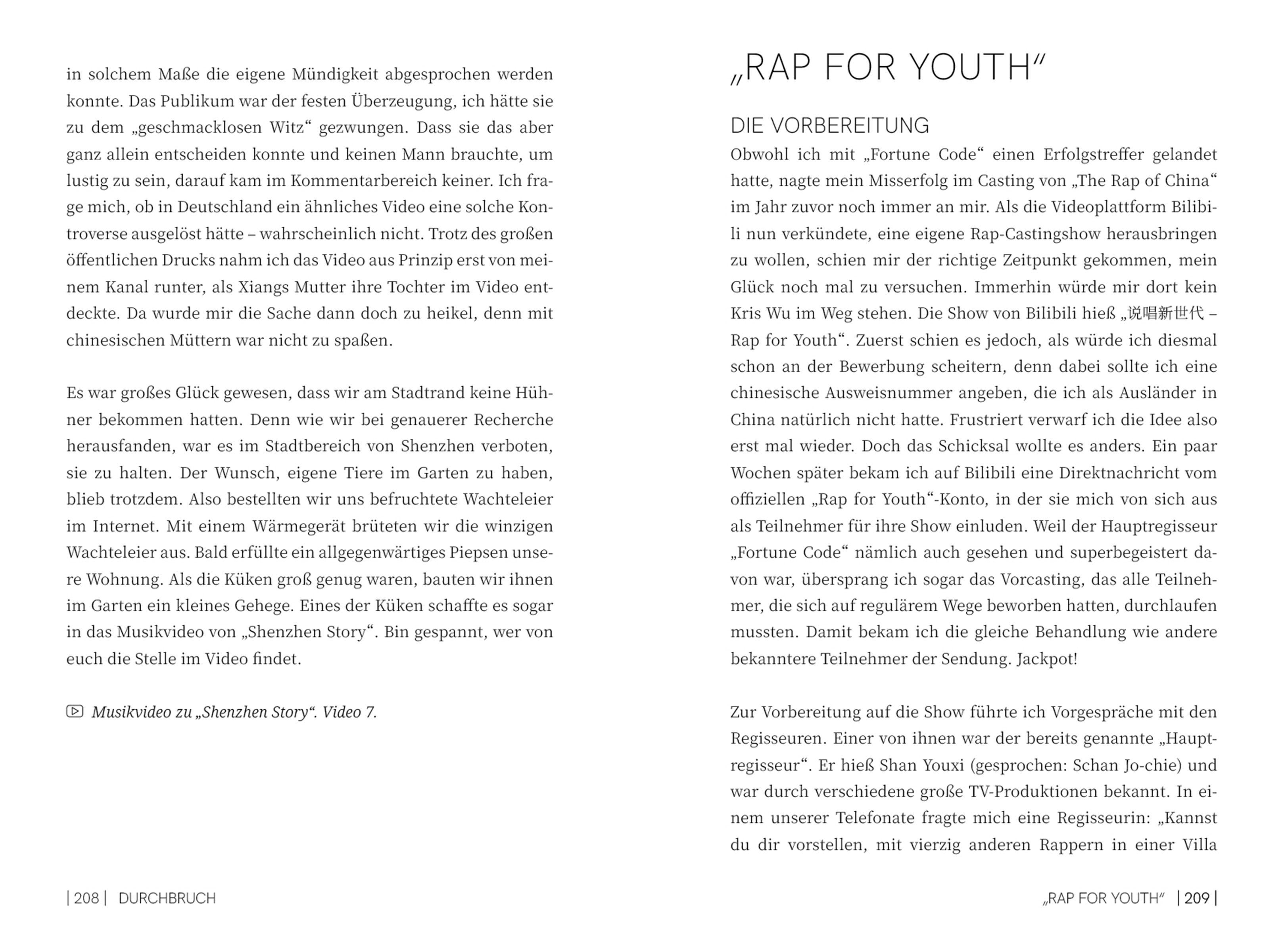 Beispielinhalt (Bild) Vom Tellerwäscher zum China Rapper