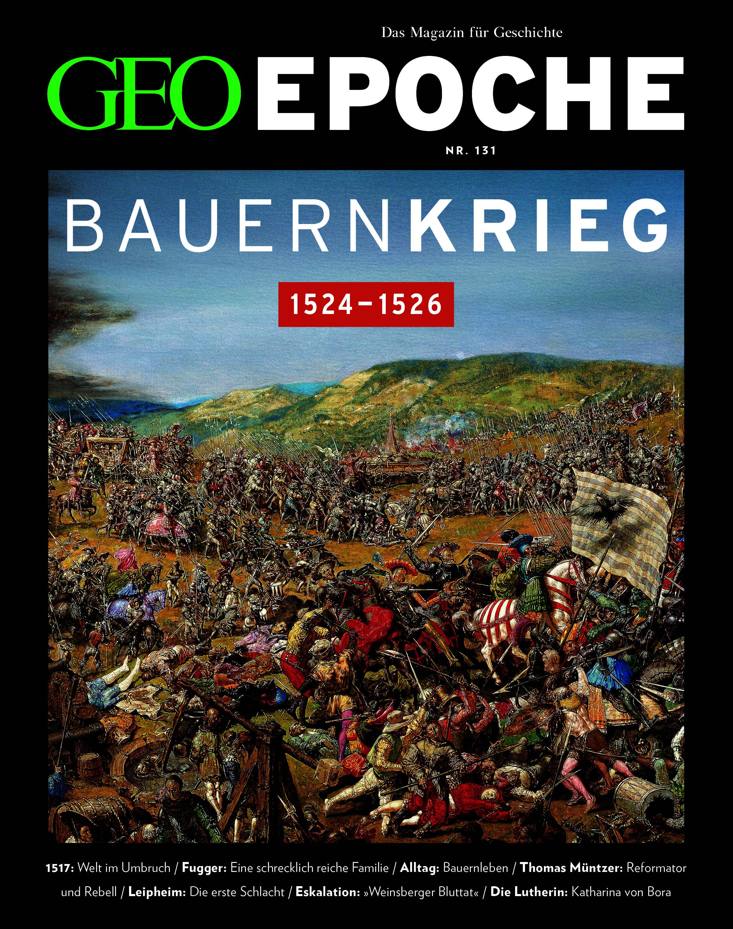 Vorderes Coverbild GEO Epoche 131/2025 - Der Bauernkrieg