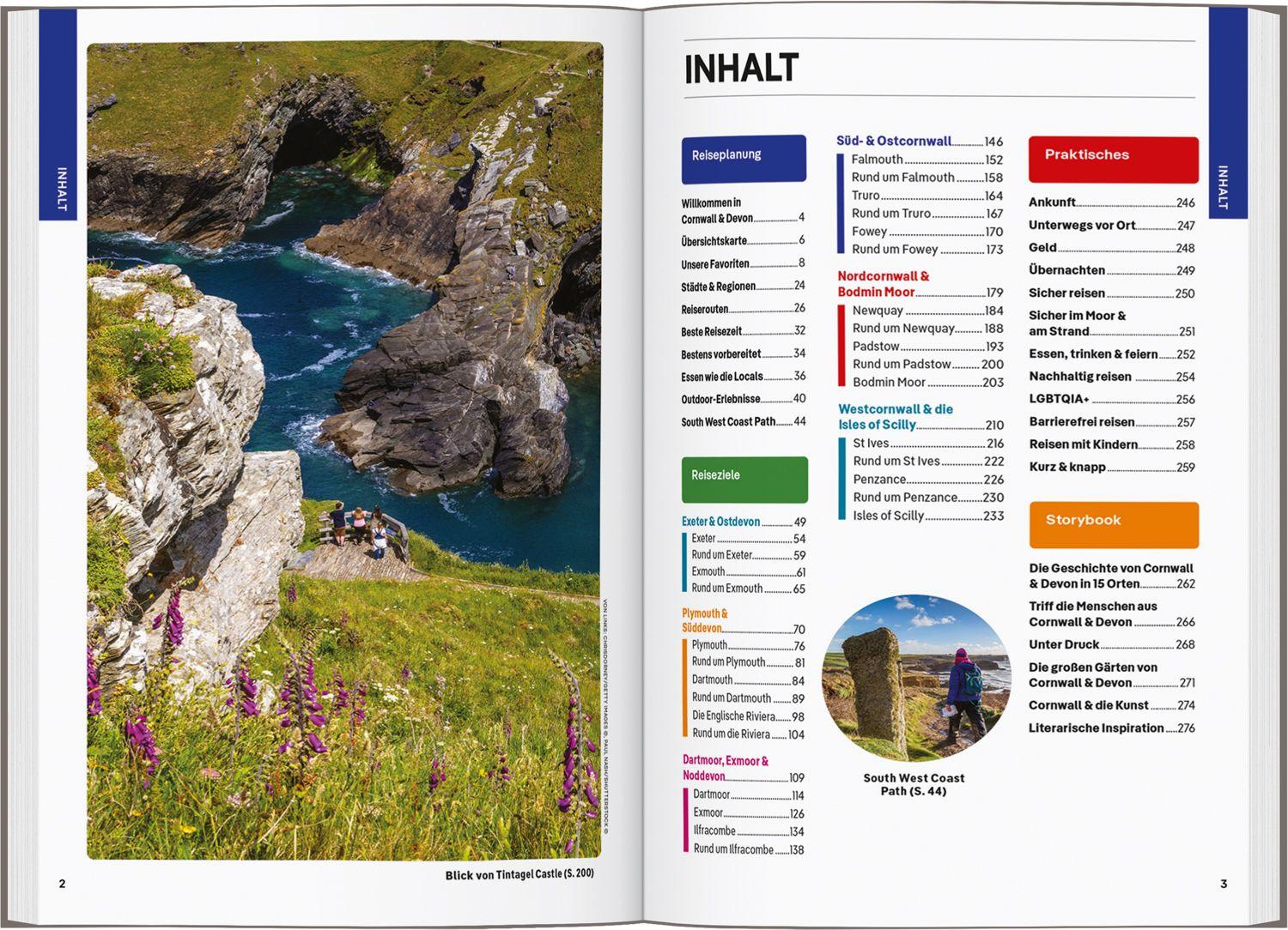 Beispielinhalt (Bild) LONELY PLANET Reiseführer Cornwall & Devon